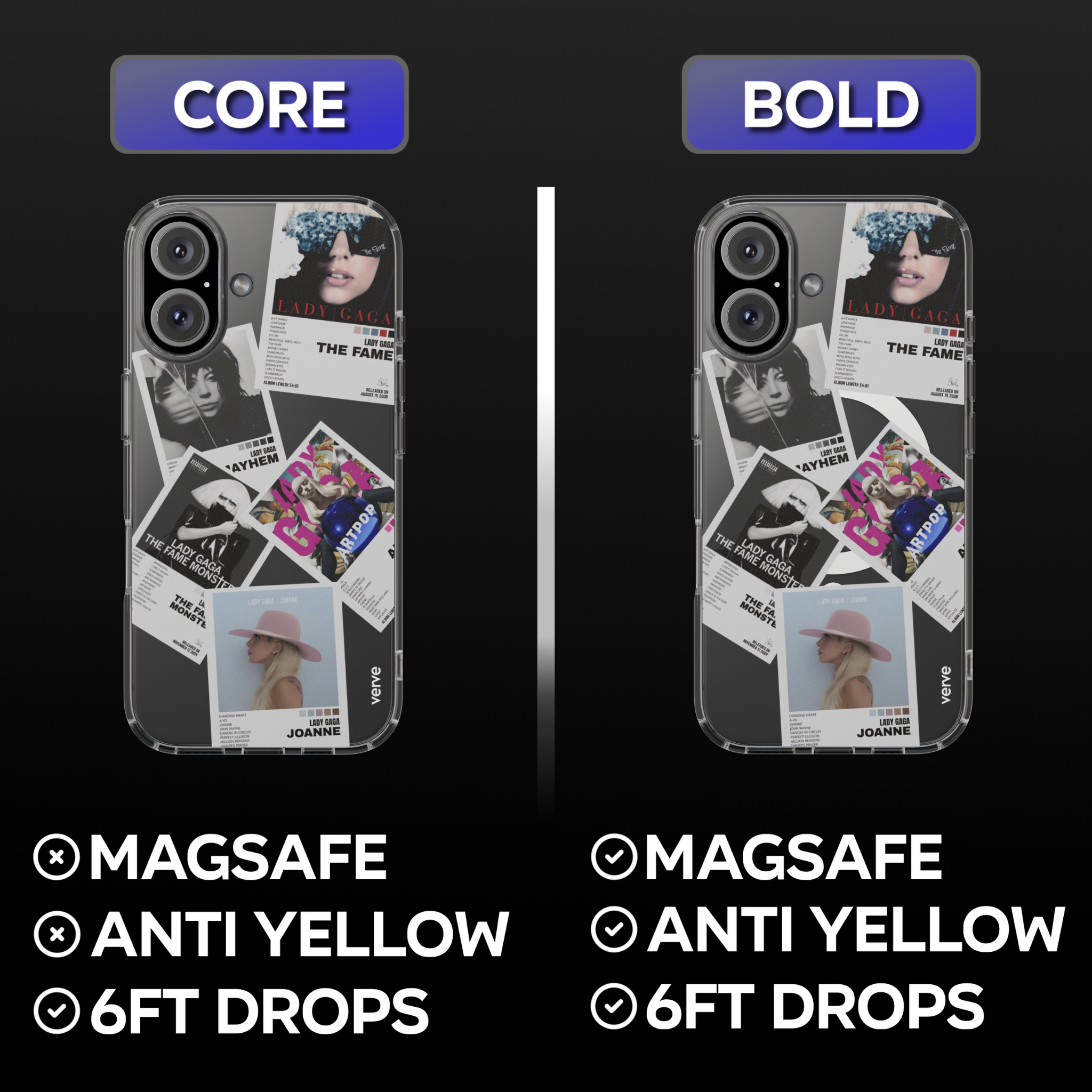 Lady Gaga Album Covers Clear Phone Case