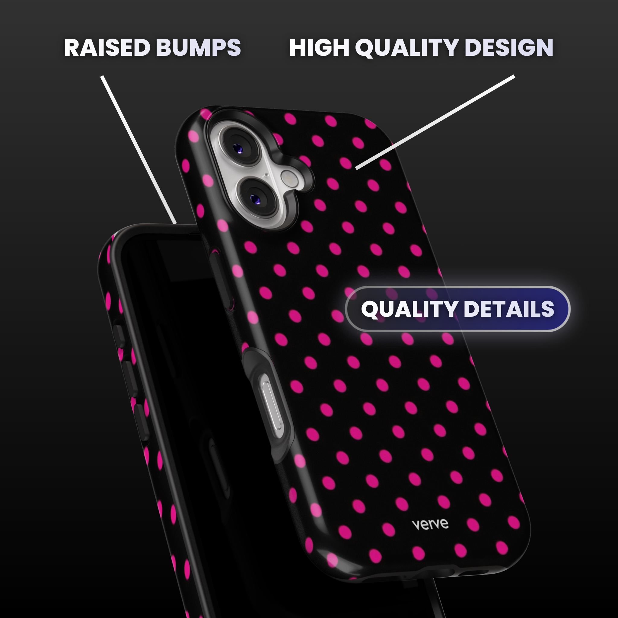 Pink Polka Dots Phone Case