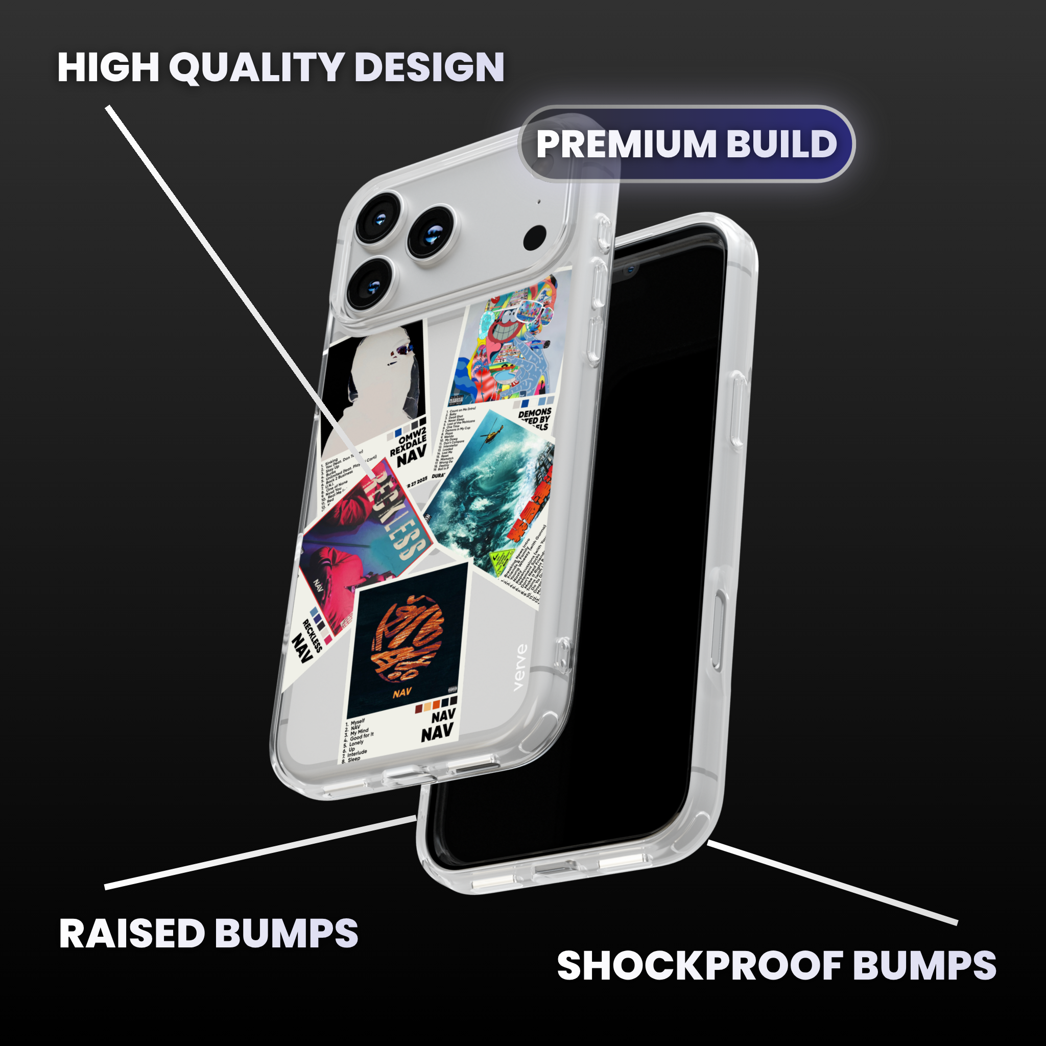 NAV Album Covers Clear Phone Case