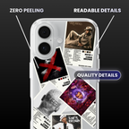 Chris Brown Album Covers Clear Phone Case
