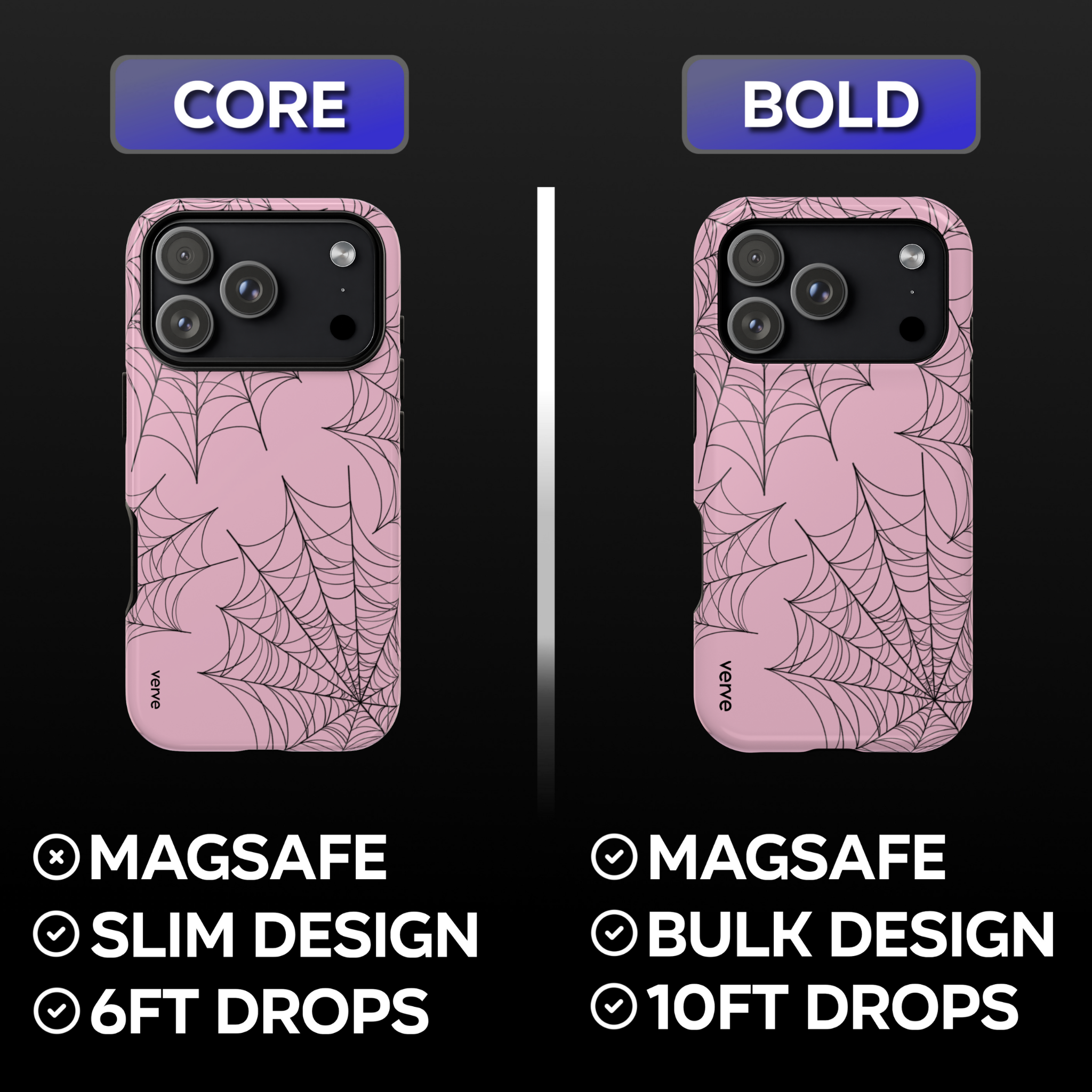 Pink Spider Web Phone Case