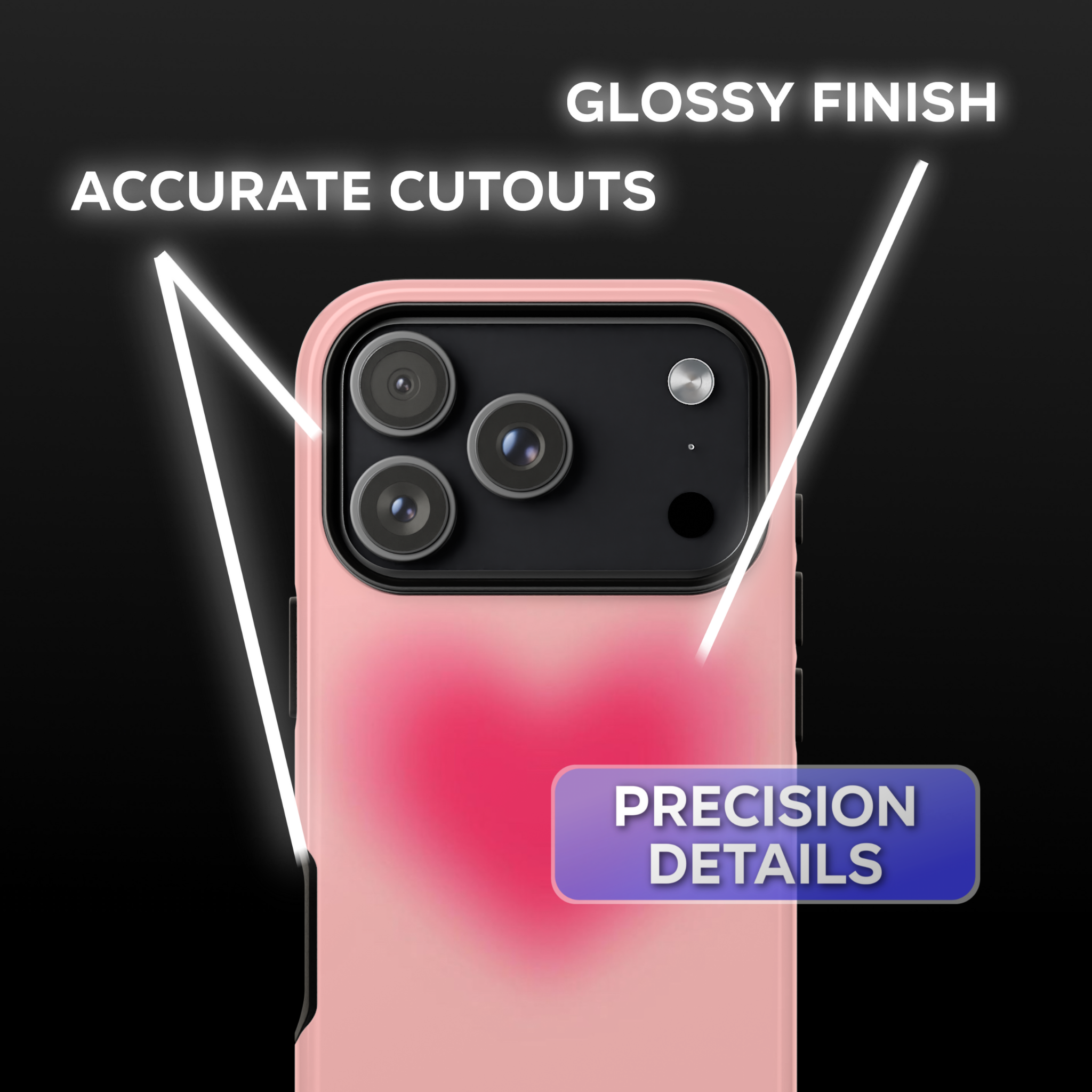 Heart Aura Pink Phone Case