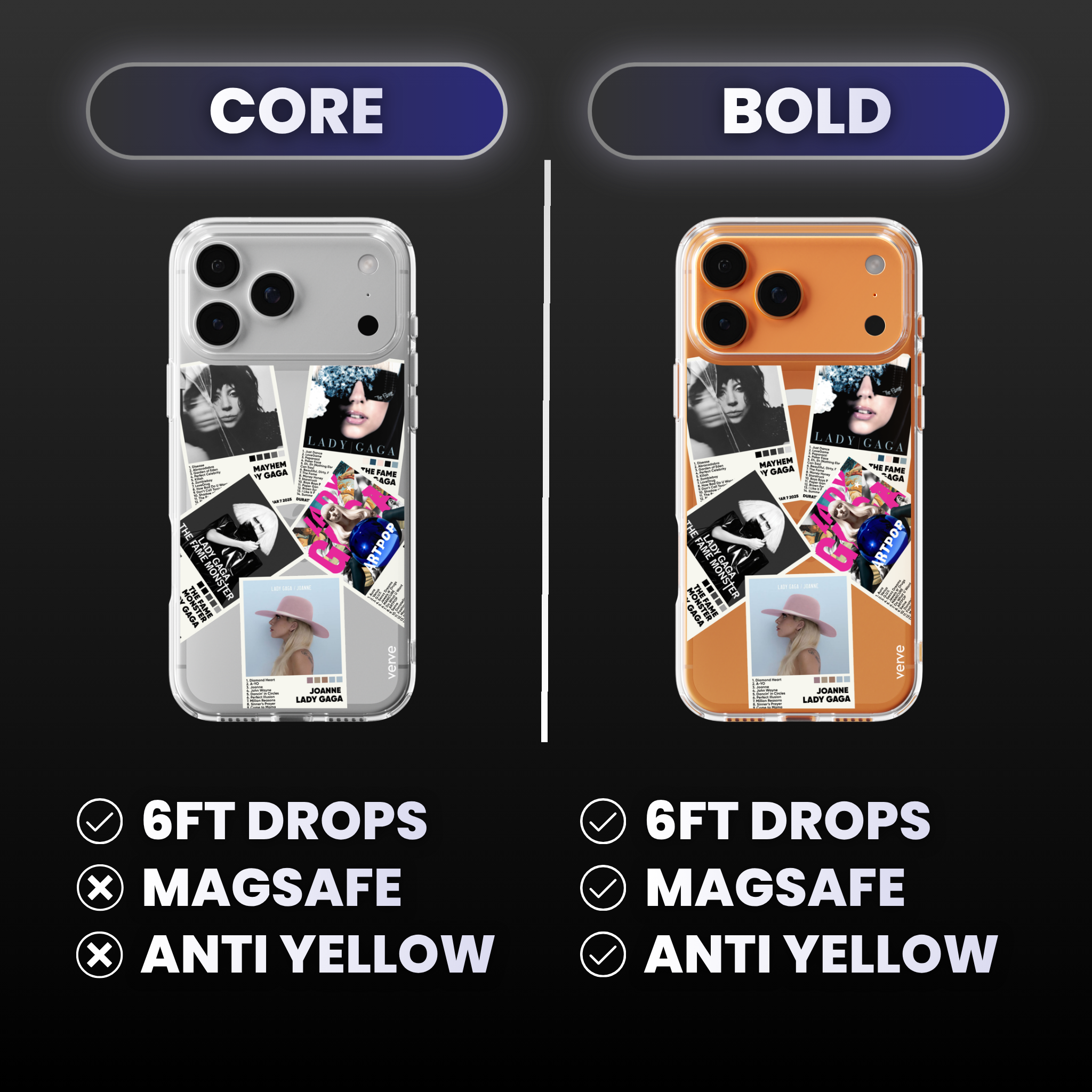 Lady Gaga Album Covers Clear Phone Case