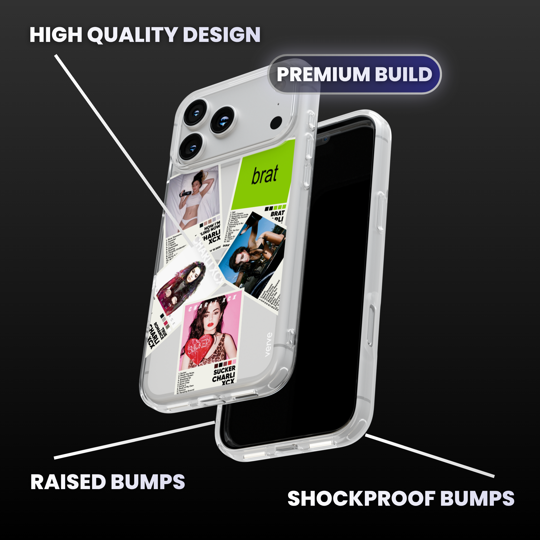 Charli xcx Album Covers Clear Phone Case