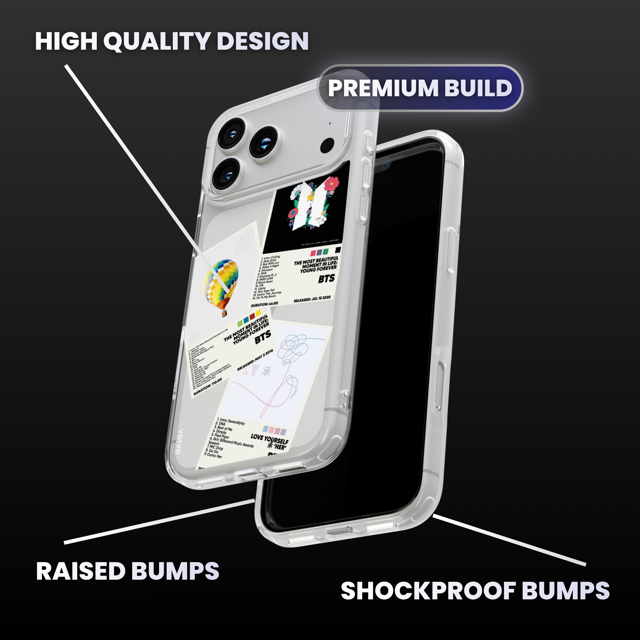 BTS Album Covers Clear Phone Case
