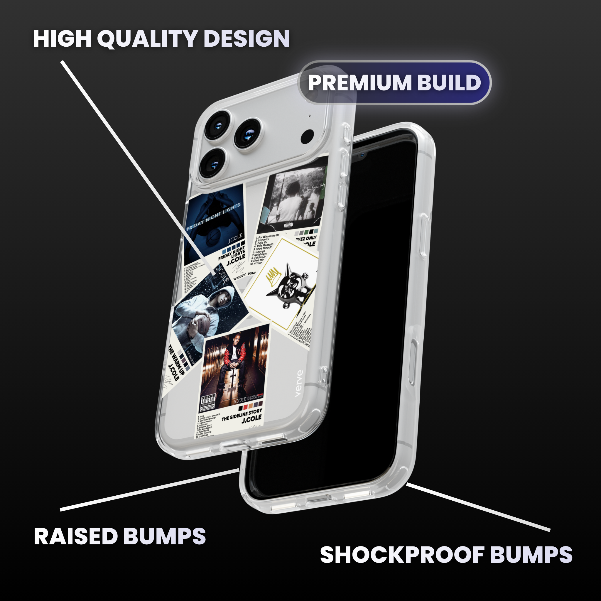J Cole Albums Clear Phone Case