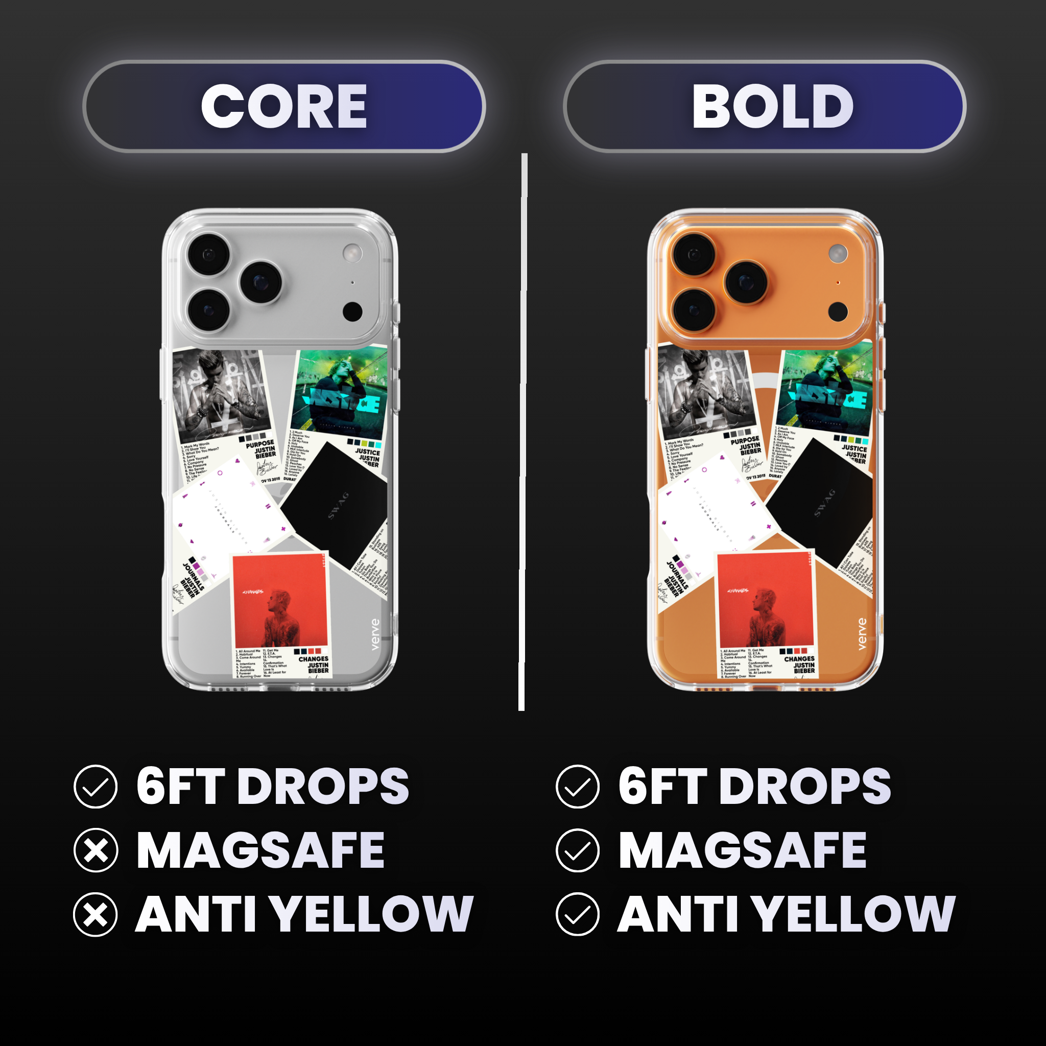 Justin Bieber Albums Clear Phone Case
