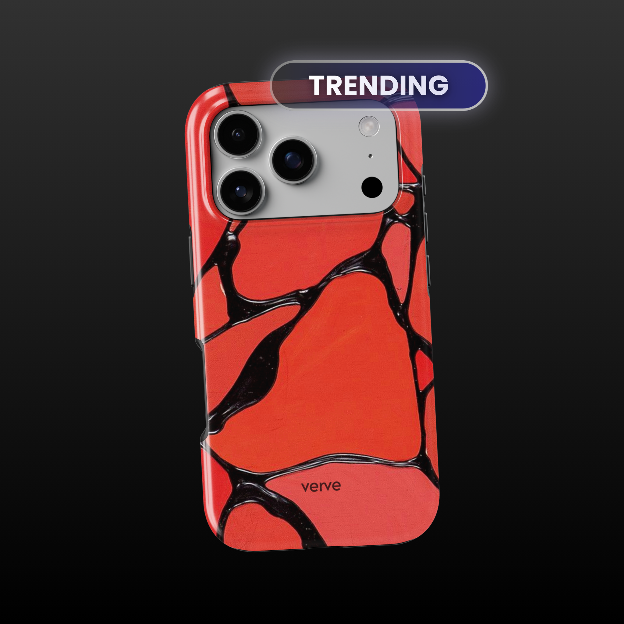 Burning Black Chrome Phone Case