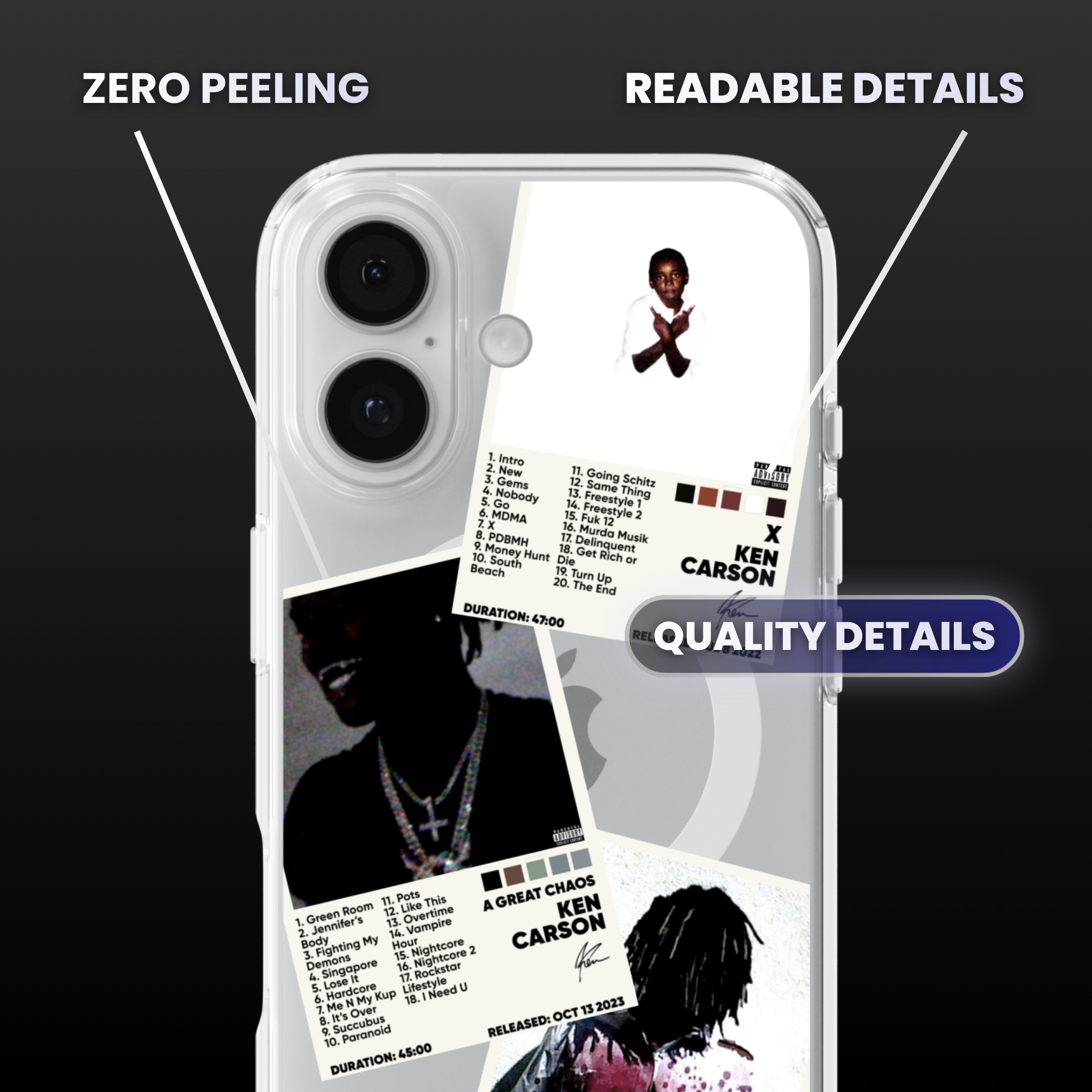 Ken Carson Album Covers Clear Phone Case