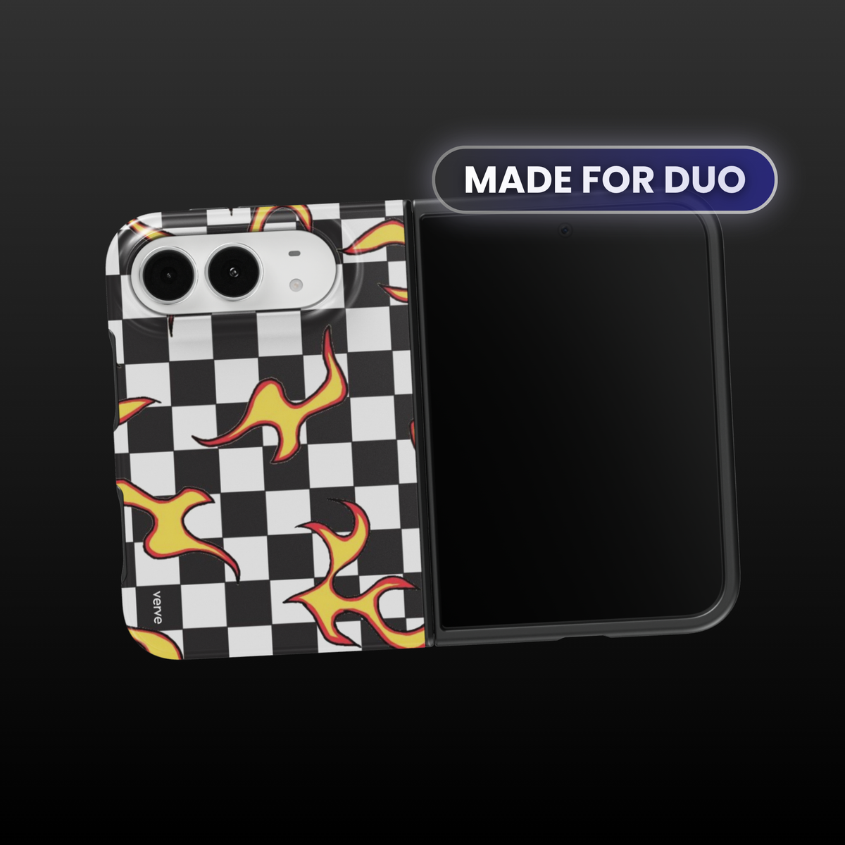 Checkered Flame Phone Case