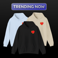 Burning Heart Heavy Hoodie Sweatshirt