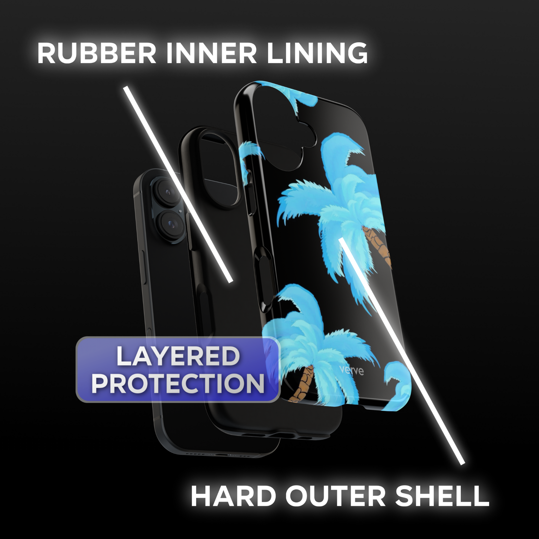 Bright Blue Palms Phone Case