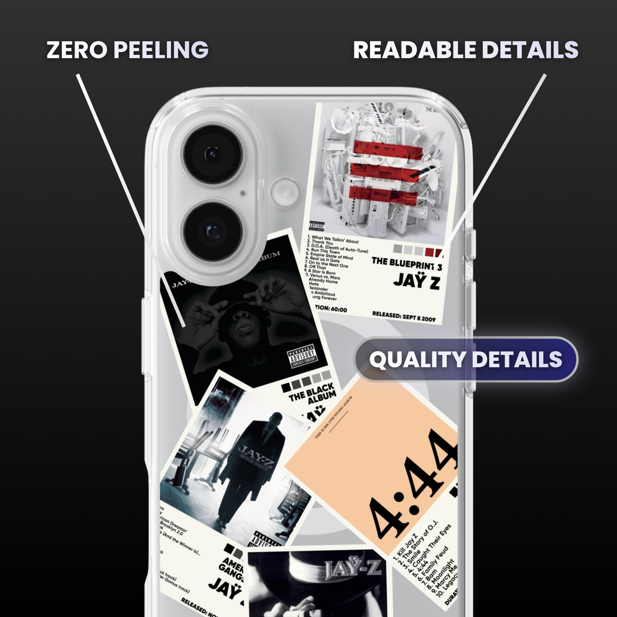 Jay Z Album Covers Clear Phone Case