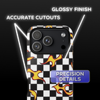 Checkered Flame Phone Case