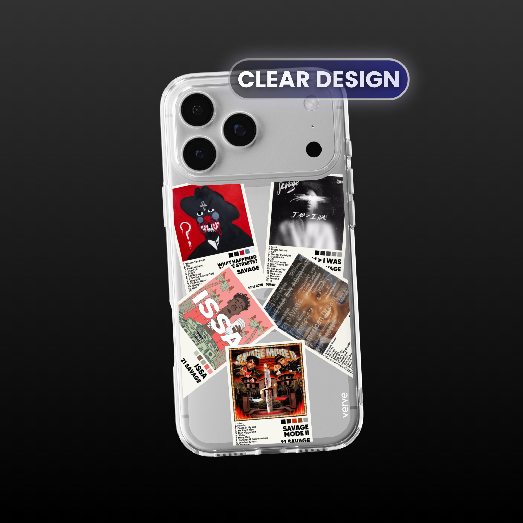 21 Savage Album Covers Clear Phone Case