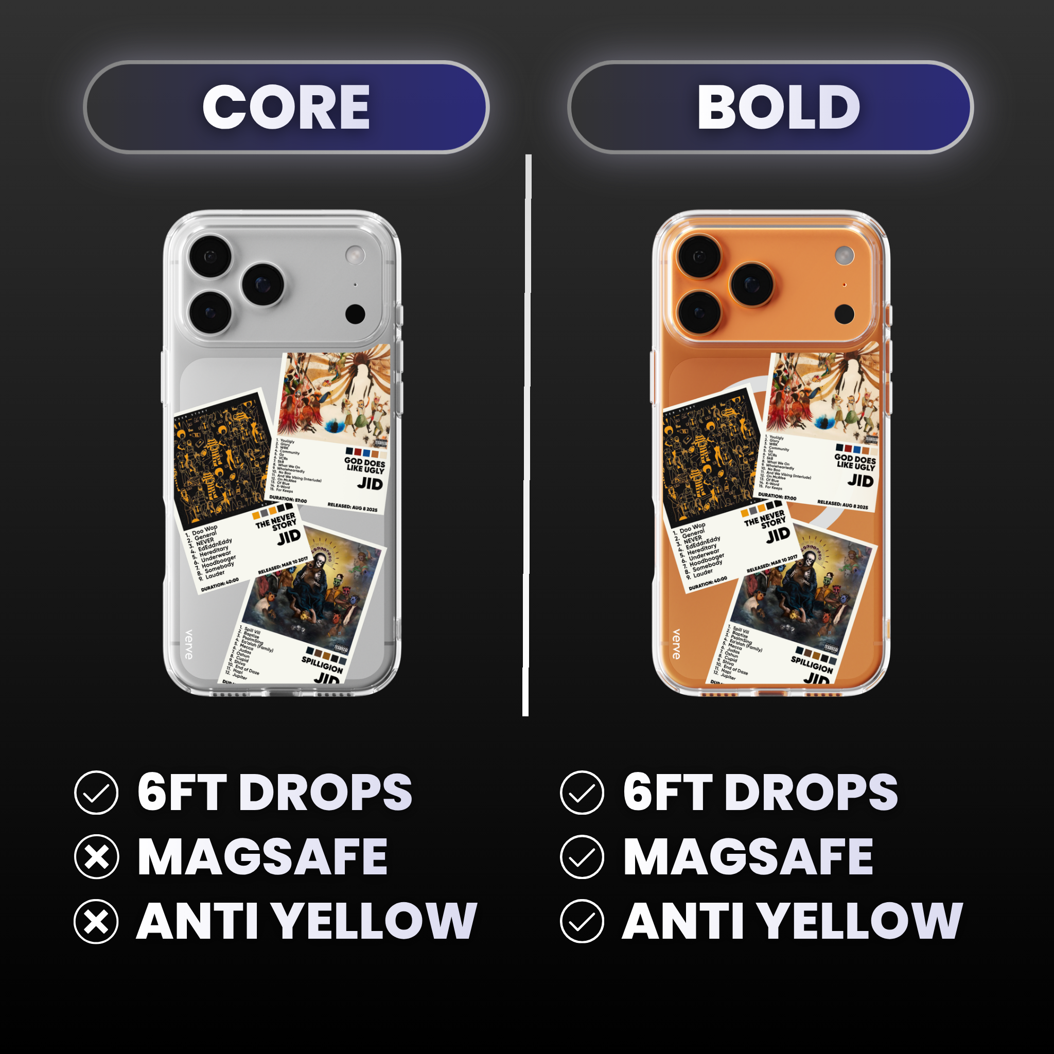 JID Album Covers Clear Phone Case