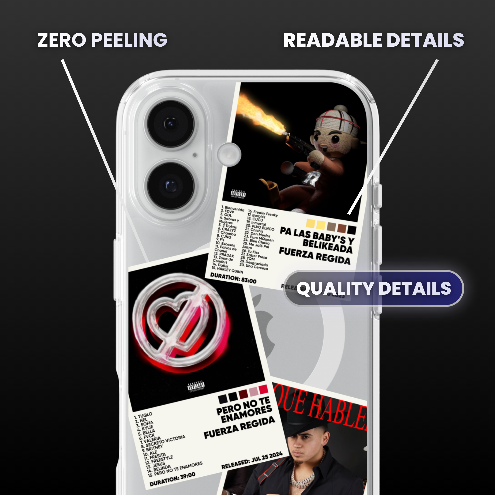 Fuerza Regina Album Covers Clear Phone Case