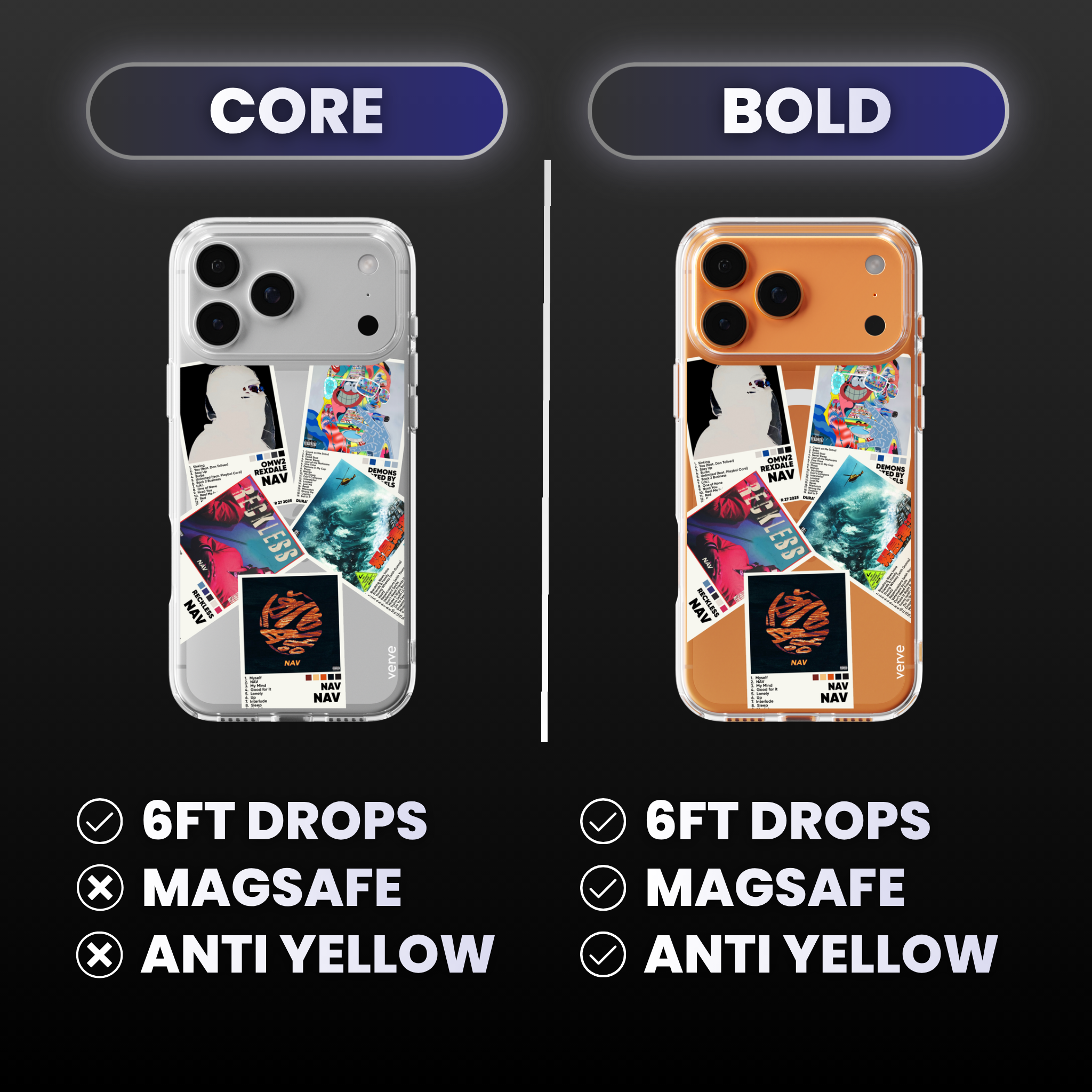 NAV Album Covers Clear Phone Case