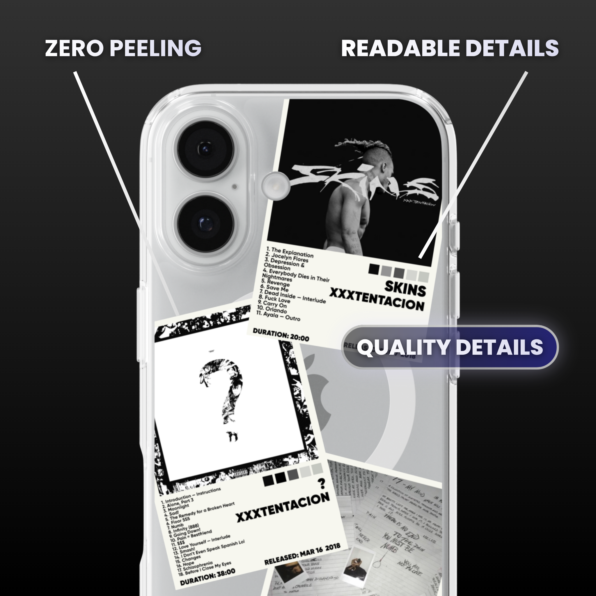 XXXTENTACION Album Covers Clear Phone Case