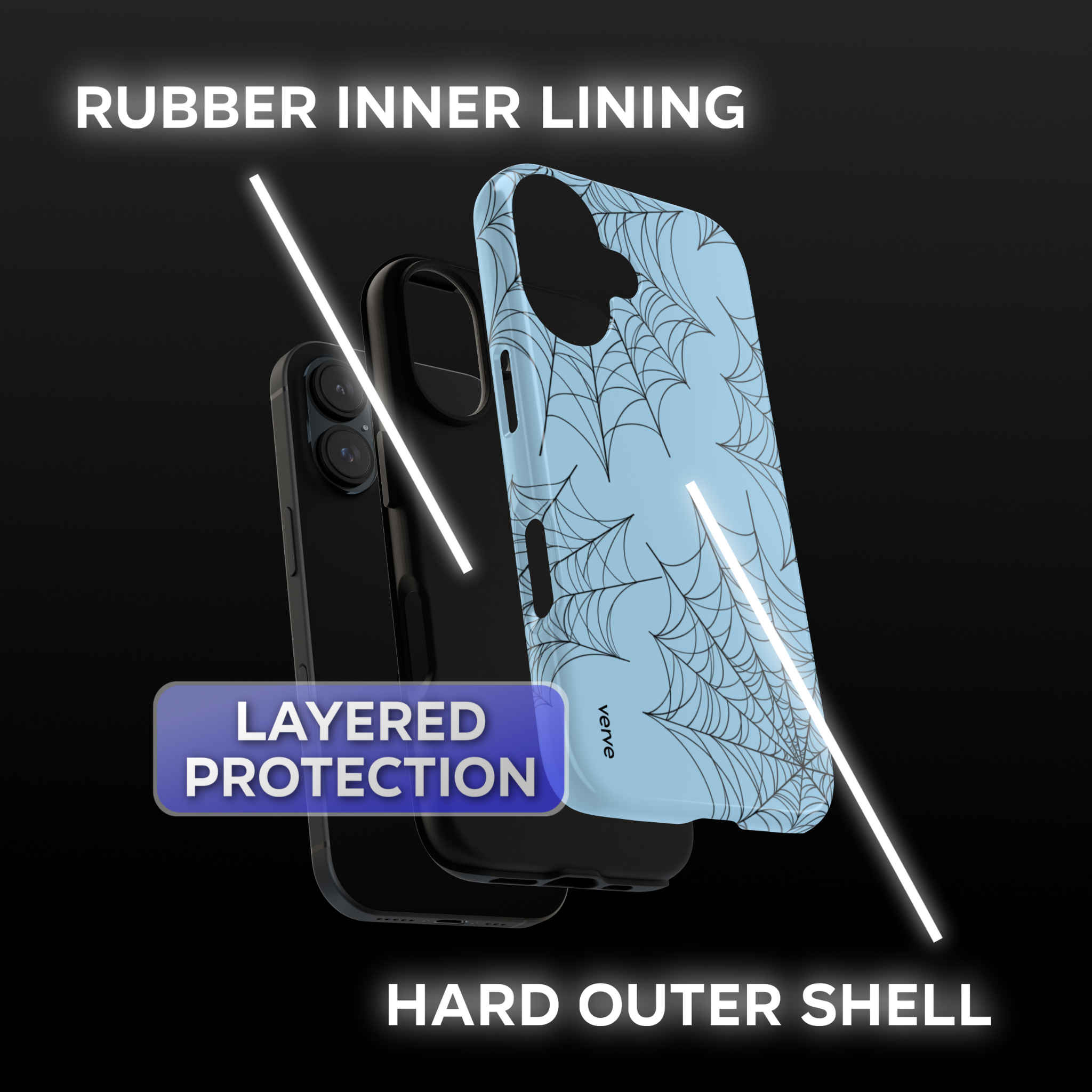 Blue Spider Web Phone Case