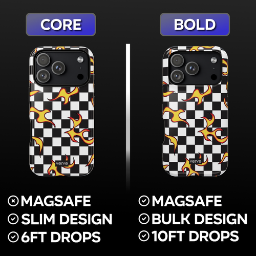 Checkered Flame Phone Case