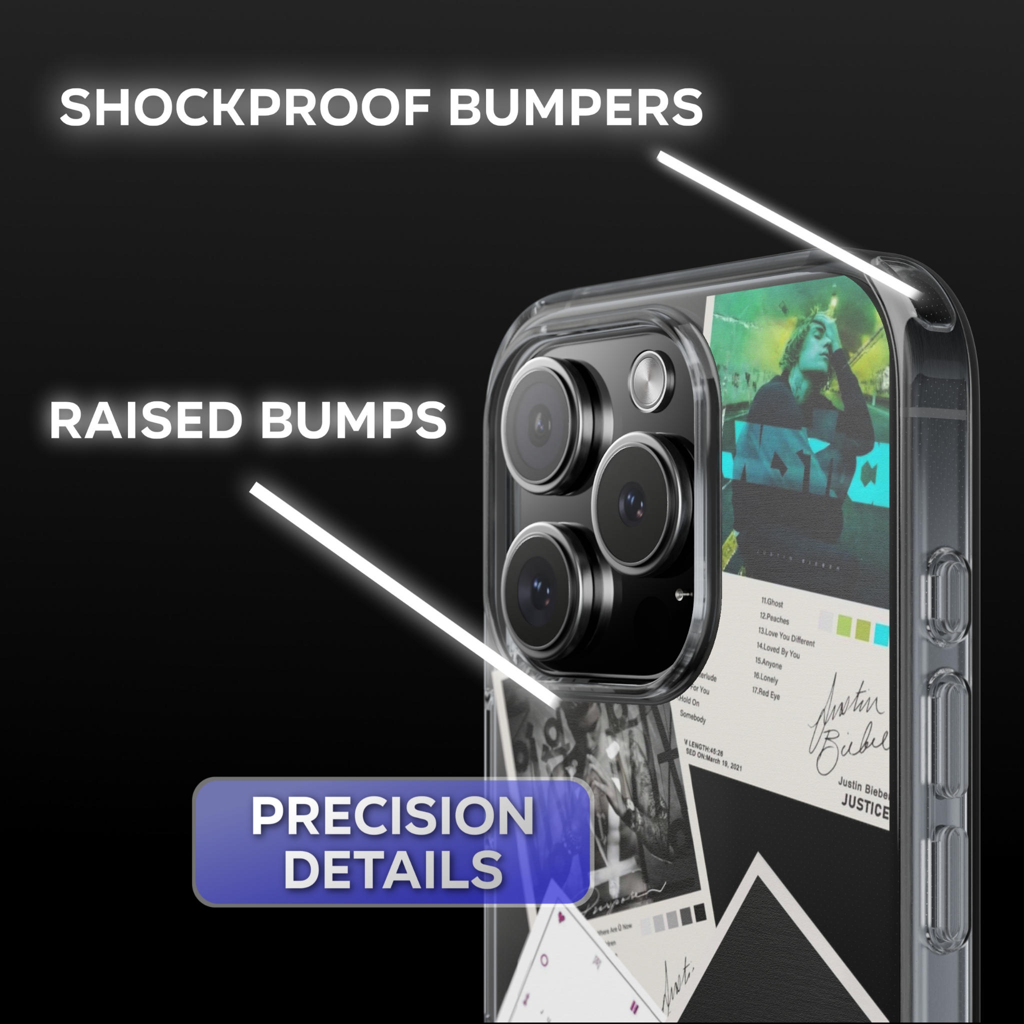 Justin Bieber Albums Clear Phone Case