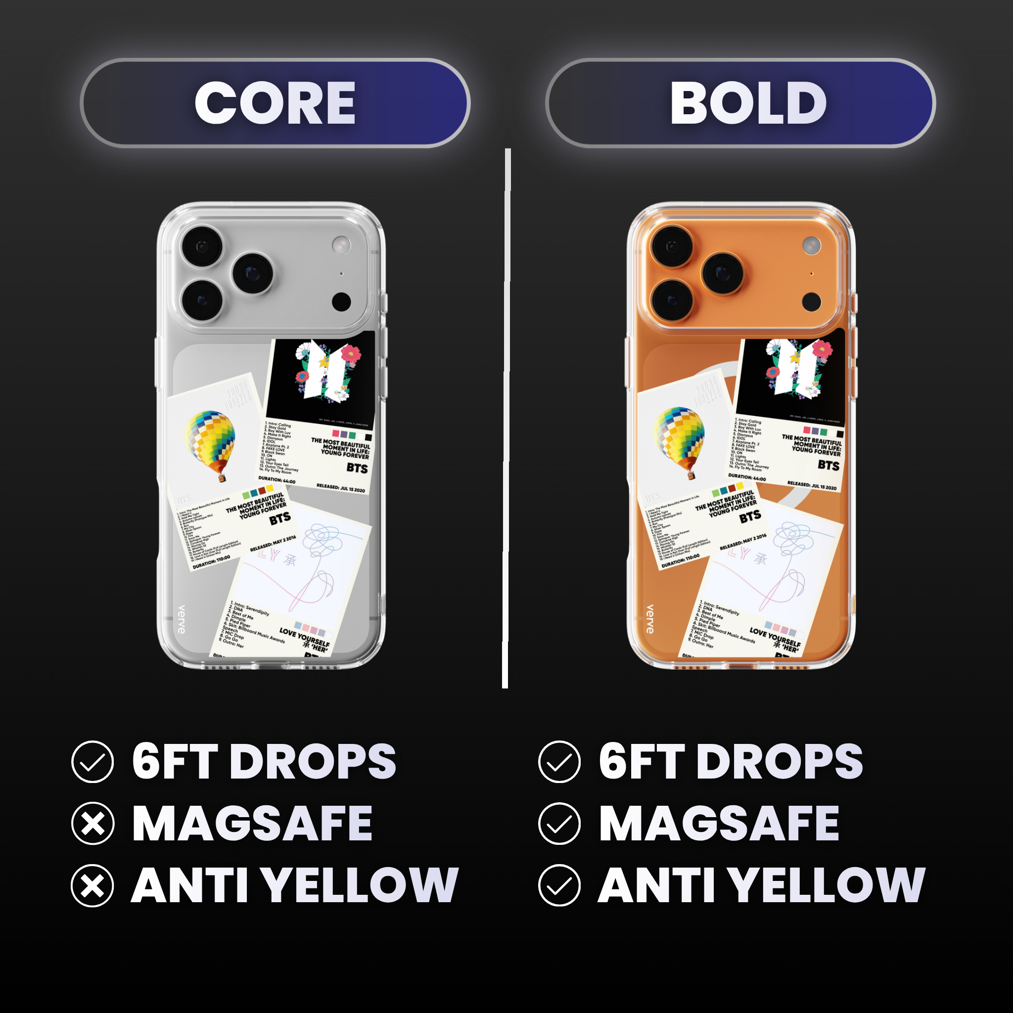 BTS Album Covers Clear Phone Case