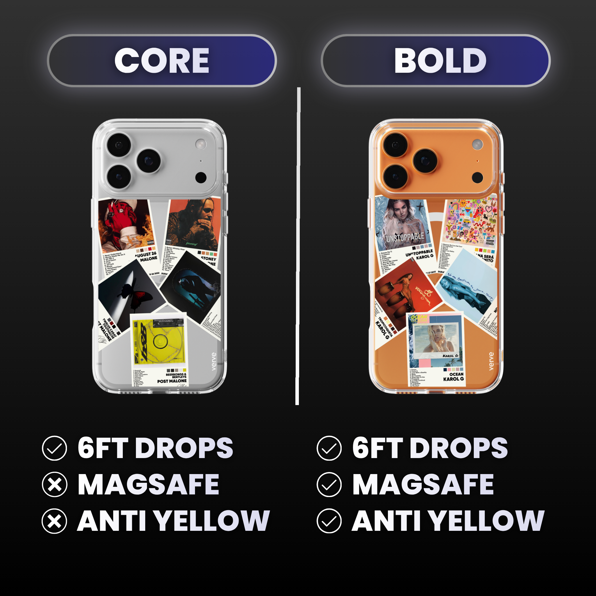 Post Malone Album Covers Clear Phone Case