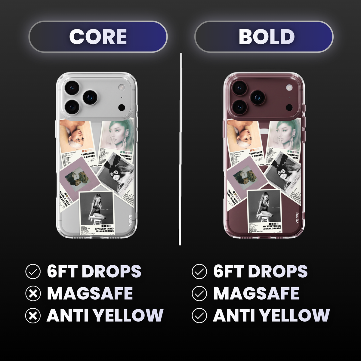 Ariana Grande Album Covers Clear Phone Case