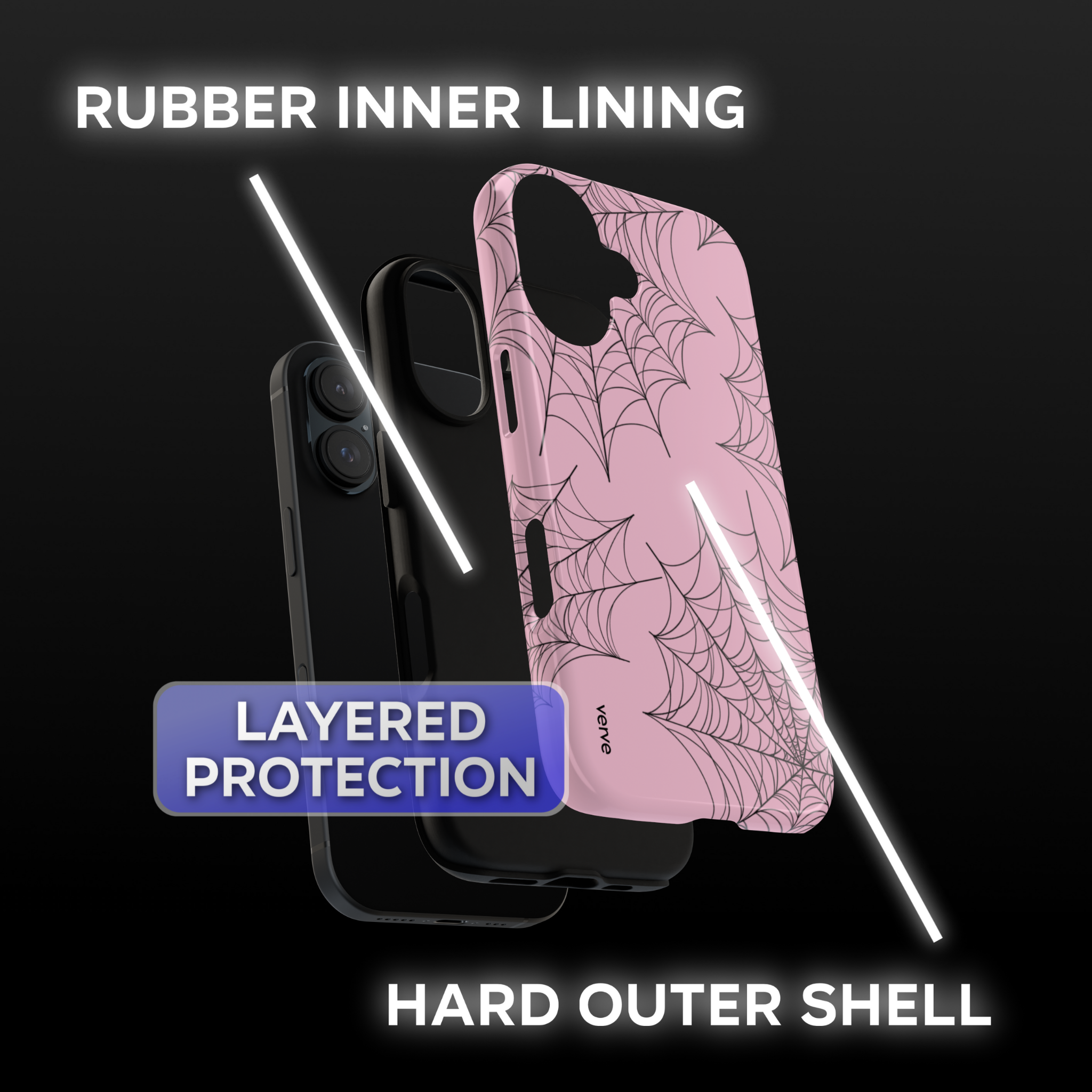 Pink Spider Web Phone Case