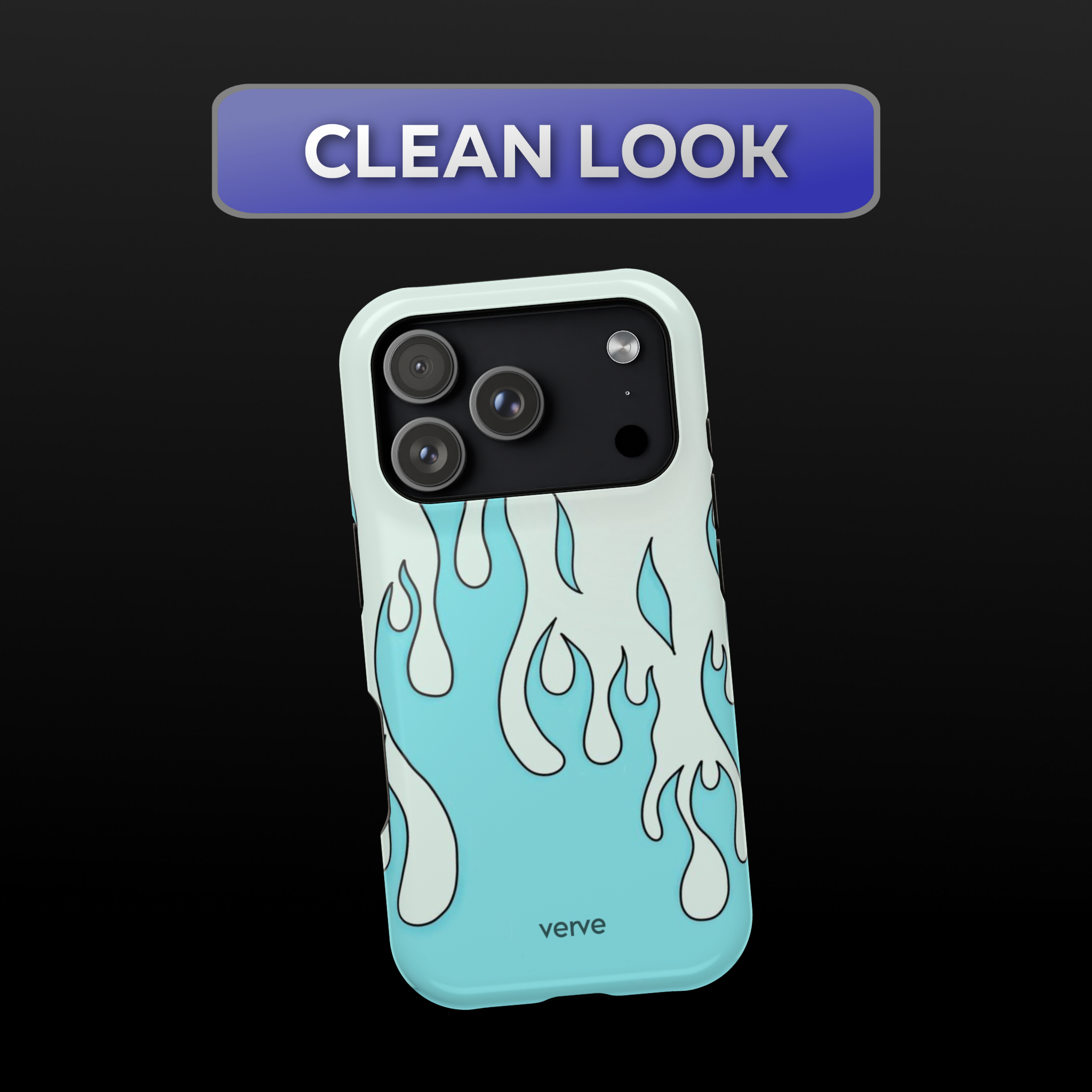Light Blue Flames Phone Case