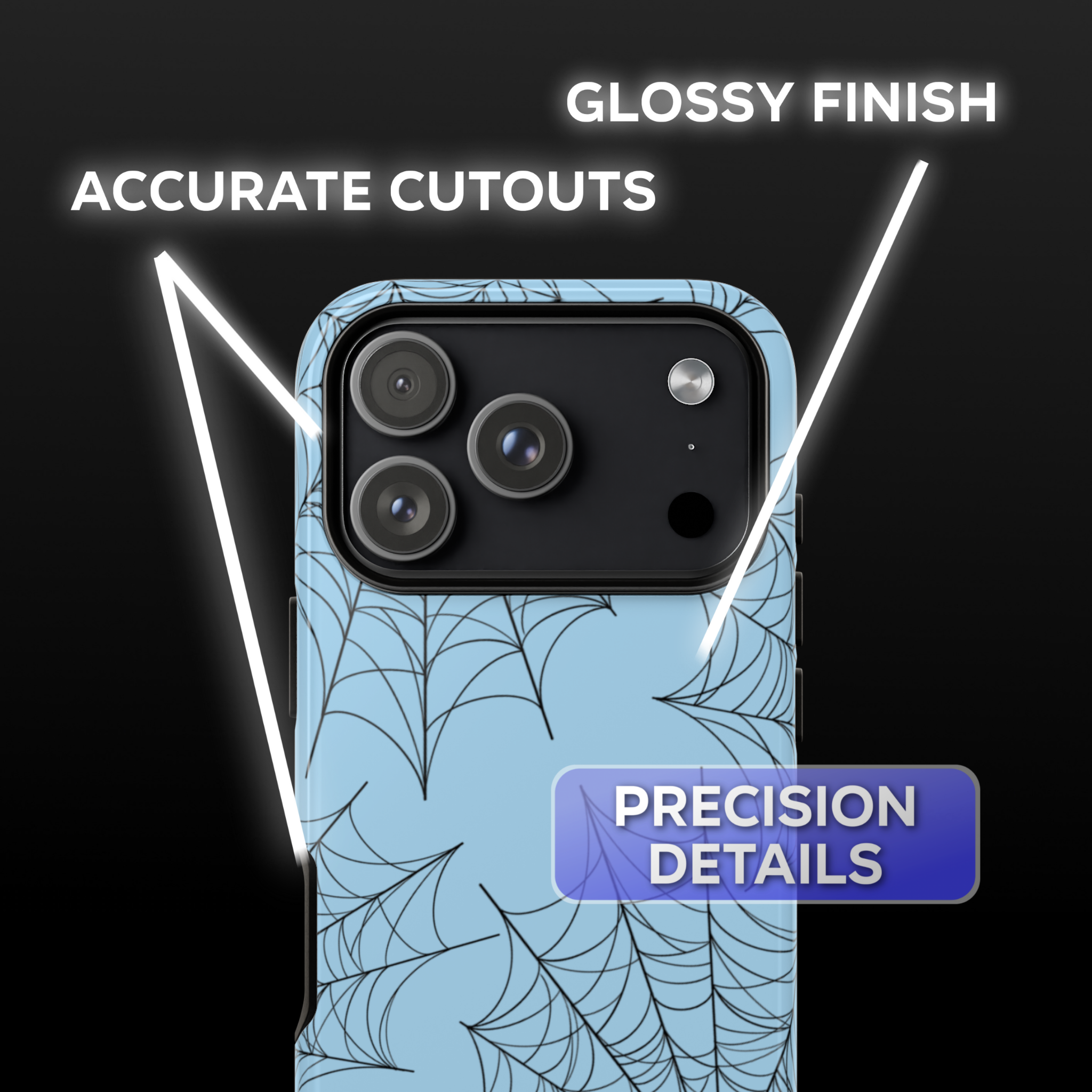 Blue Spider Web Phone Case