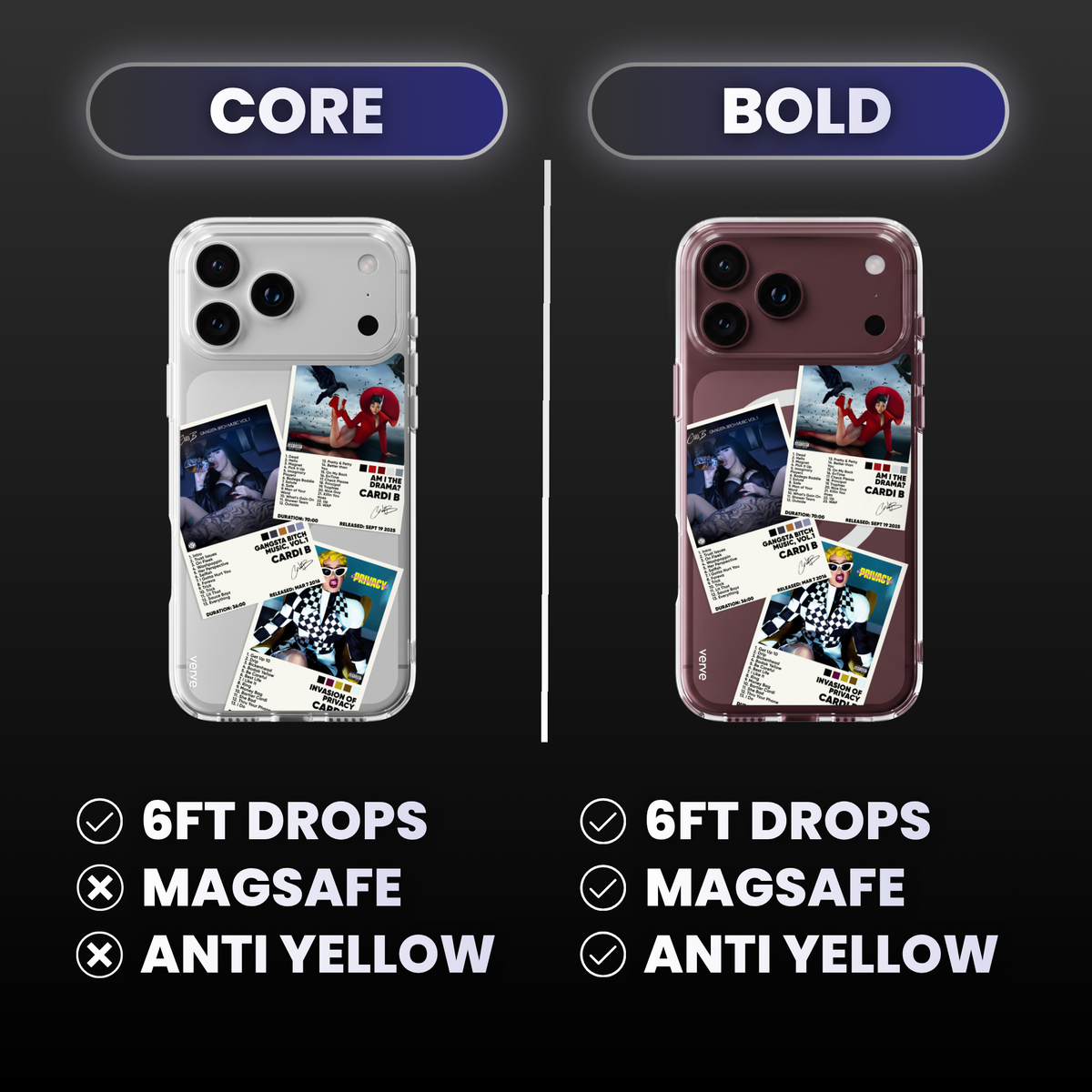 Cardi B Album Covers Clear Phone Case