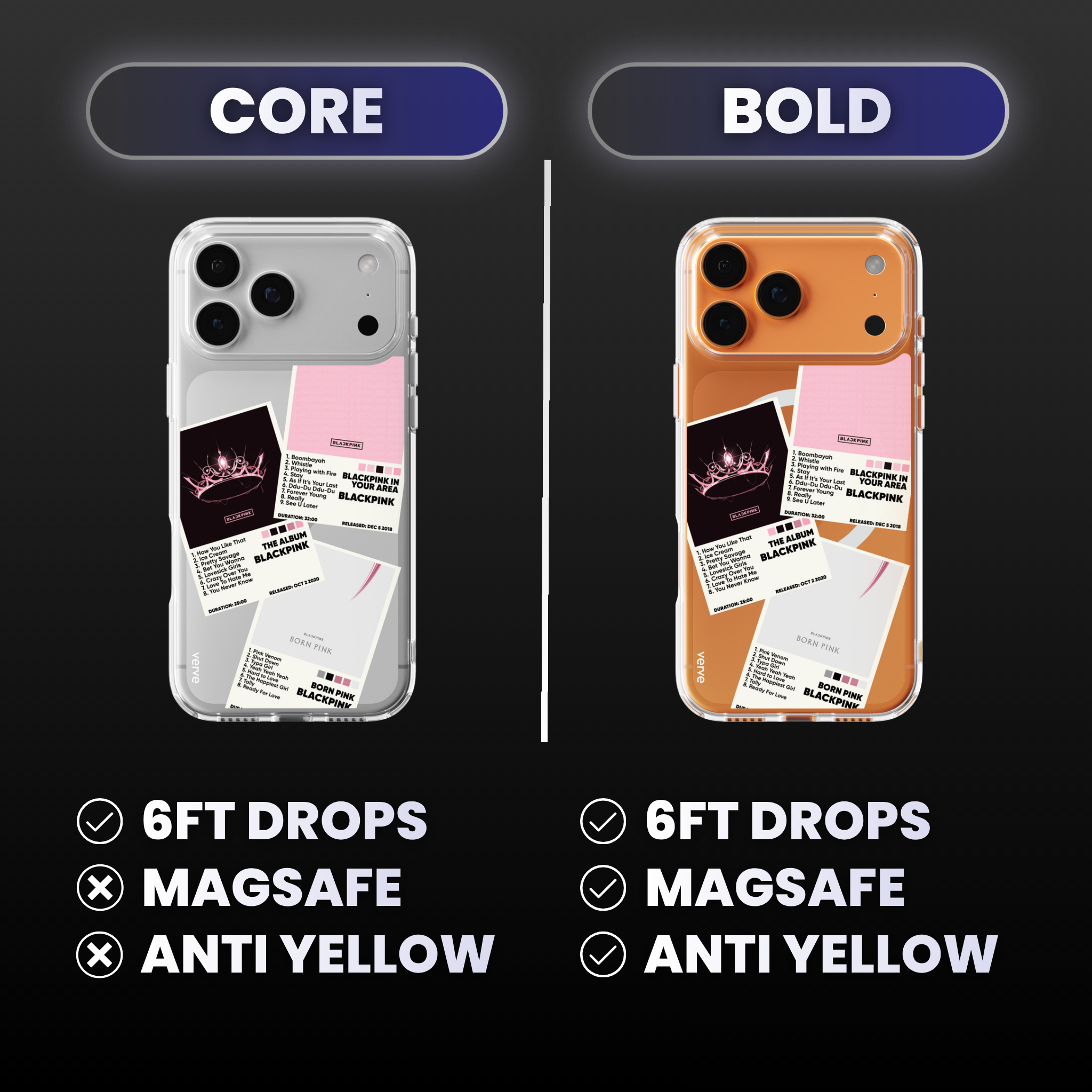 BLACKPINK Album Covers Clear Phone Case