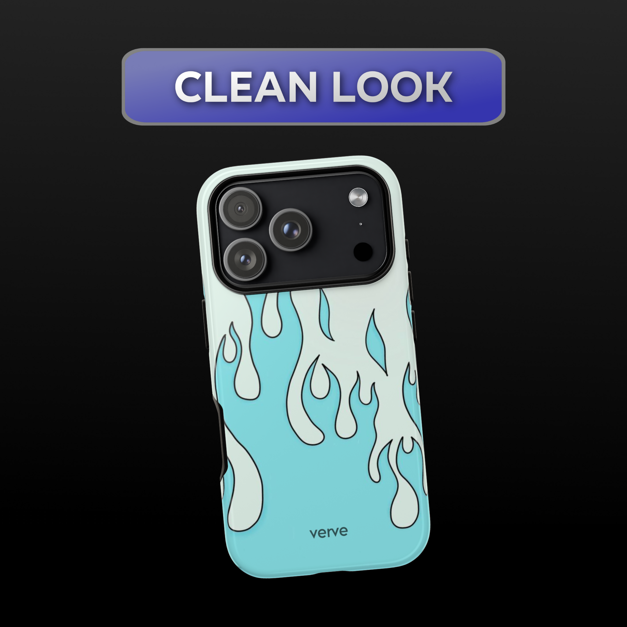 Light Blue Flames Phone Case