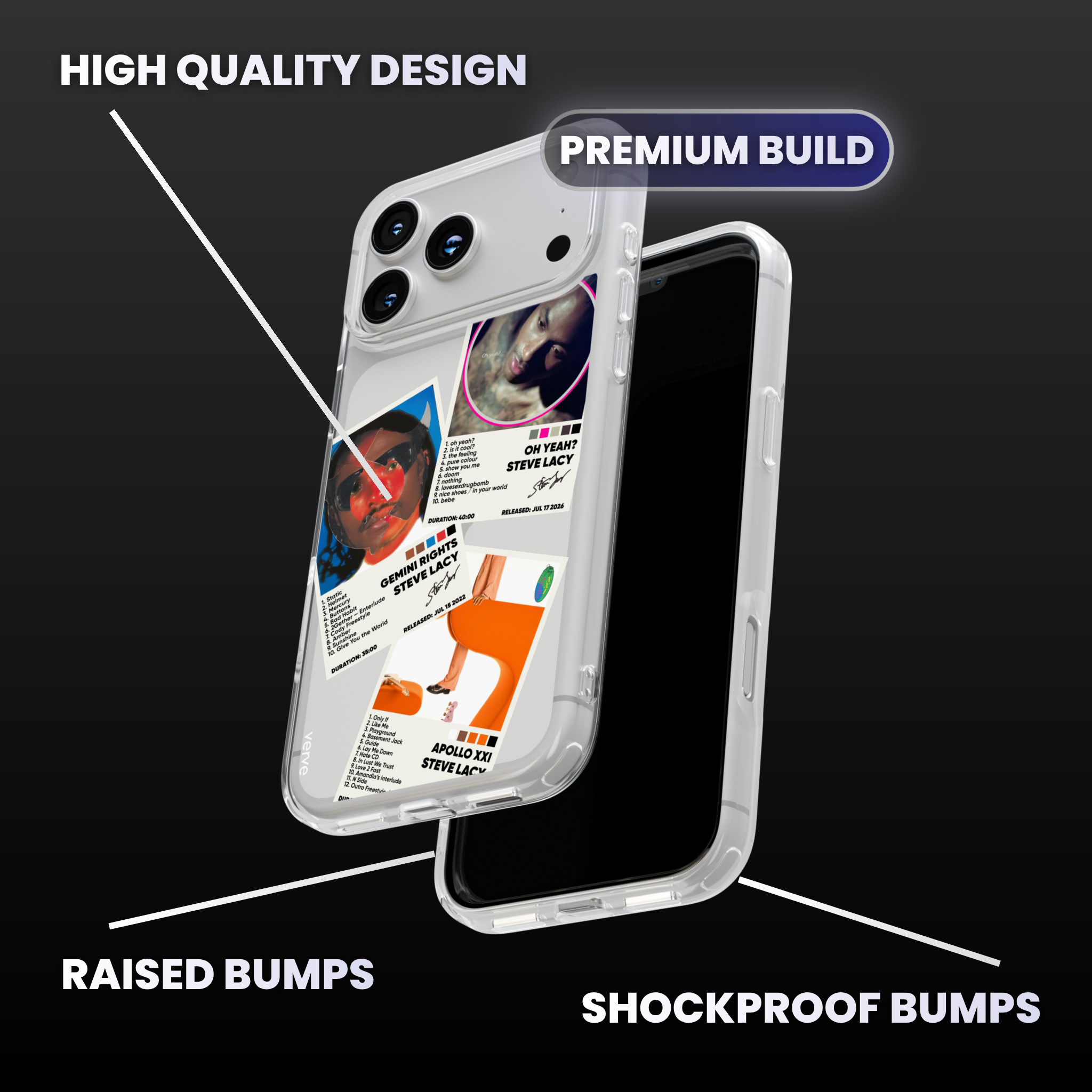 Steve Lacy Album Covers Clear Phone Case