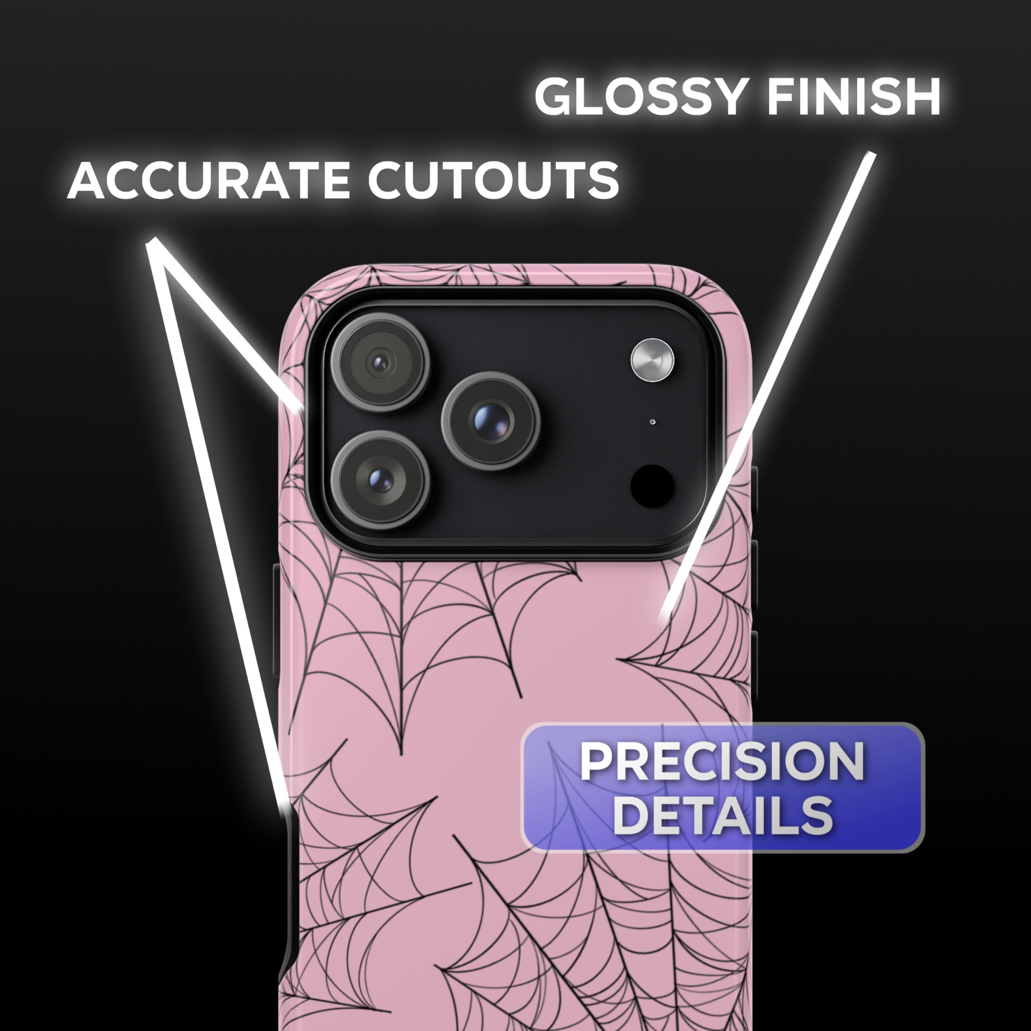 Pink Spider Web Phone Case