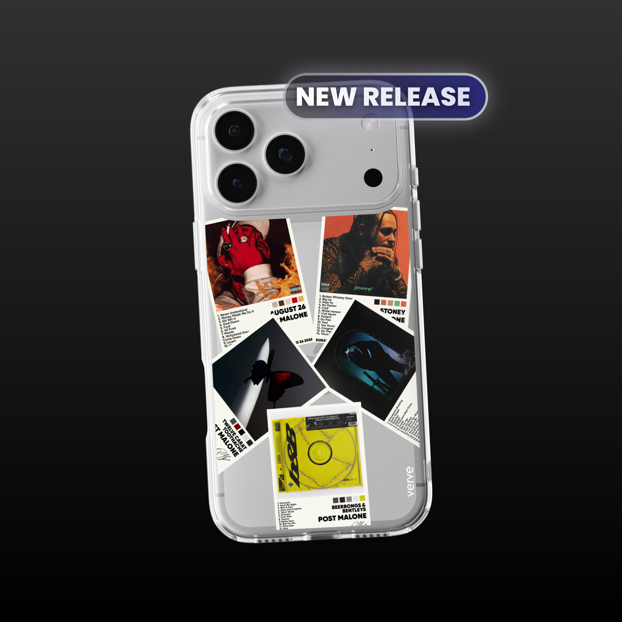 Post Malone Album Covers Clear Phone Case