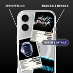 Daft Punk Album Covers Clear Phone Case
