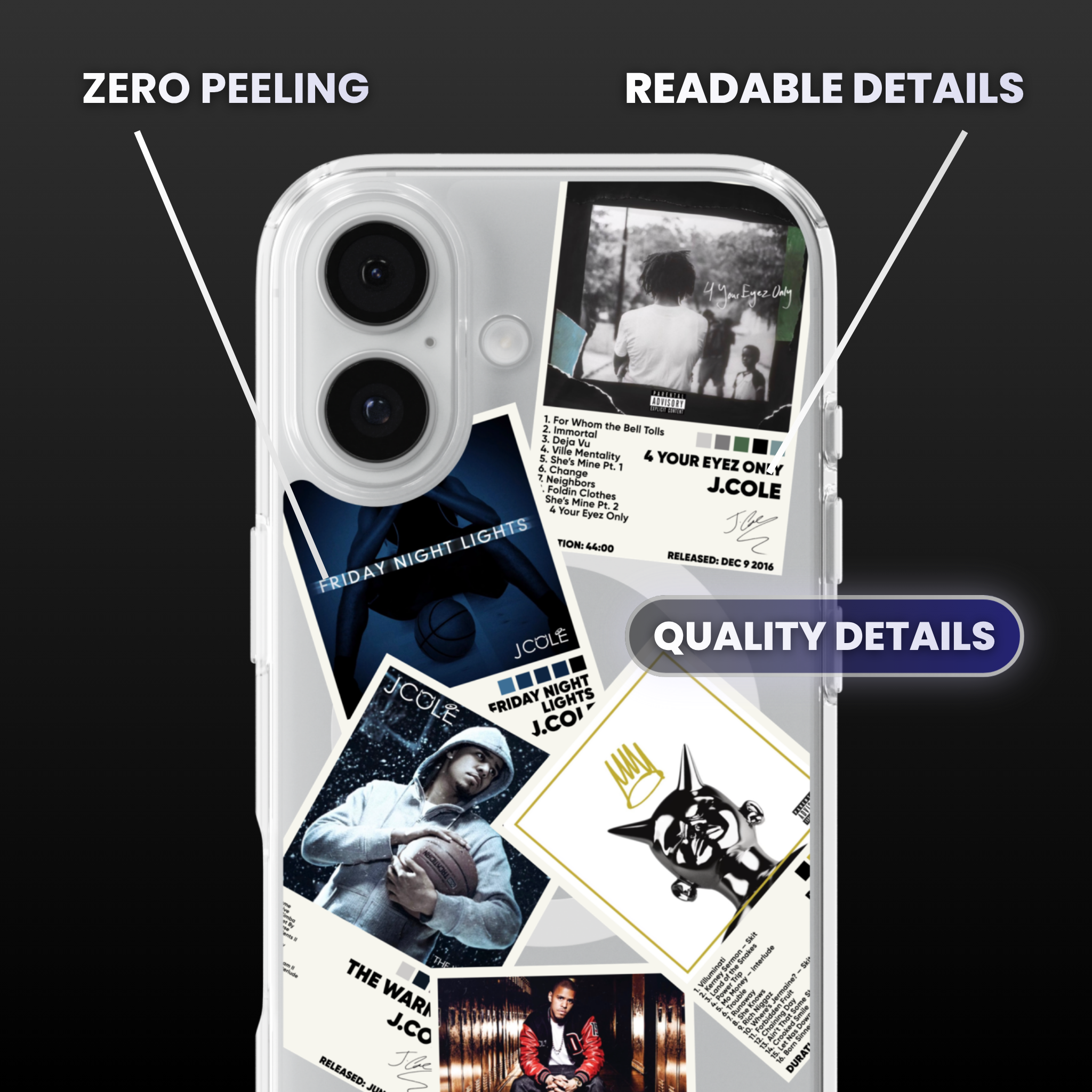 J Cole Albums Clear Phone Case