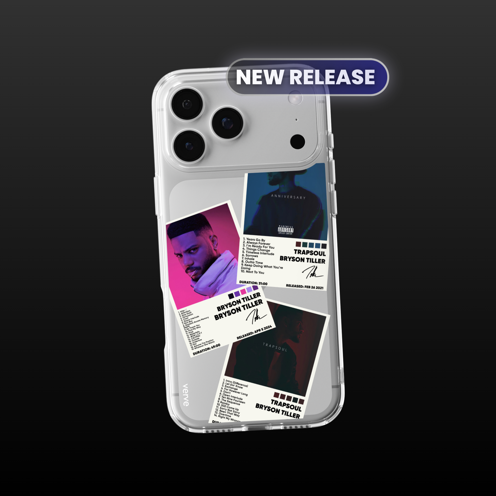 Bryson Tiller Album Covers Clear Phone Case