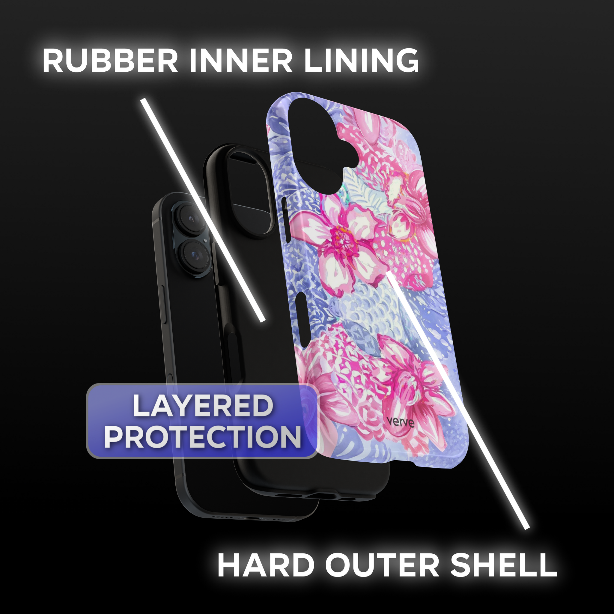 Purple and Pink Flowers Phone Case