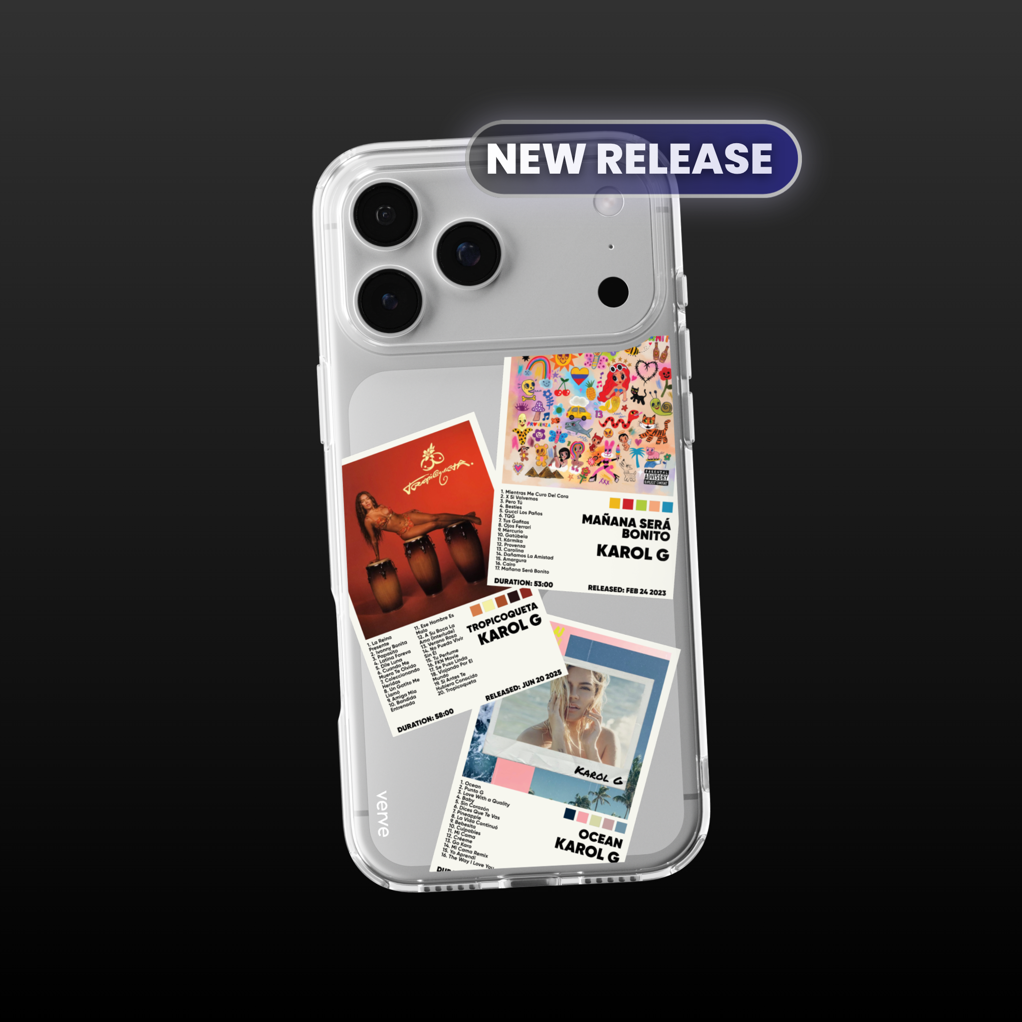 Karol G Album Covers Clear Phone Case
