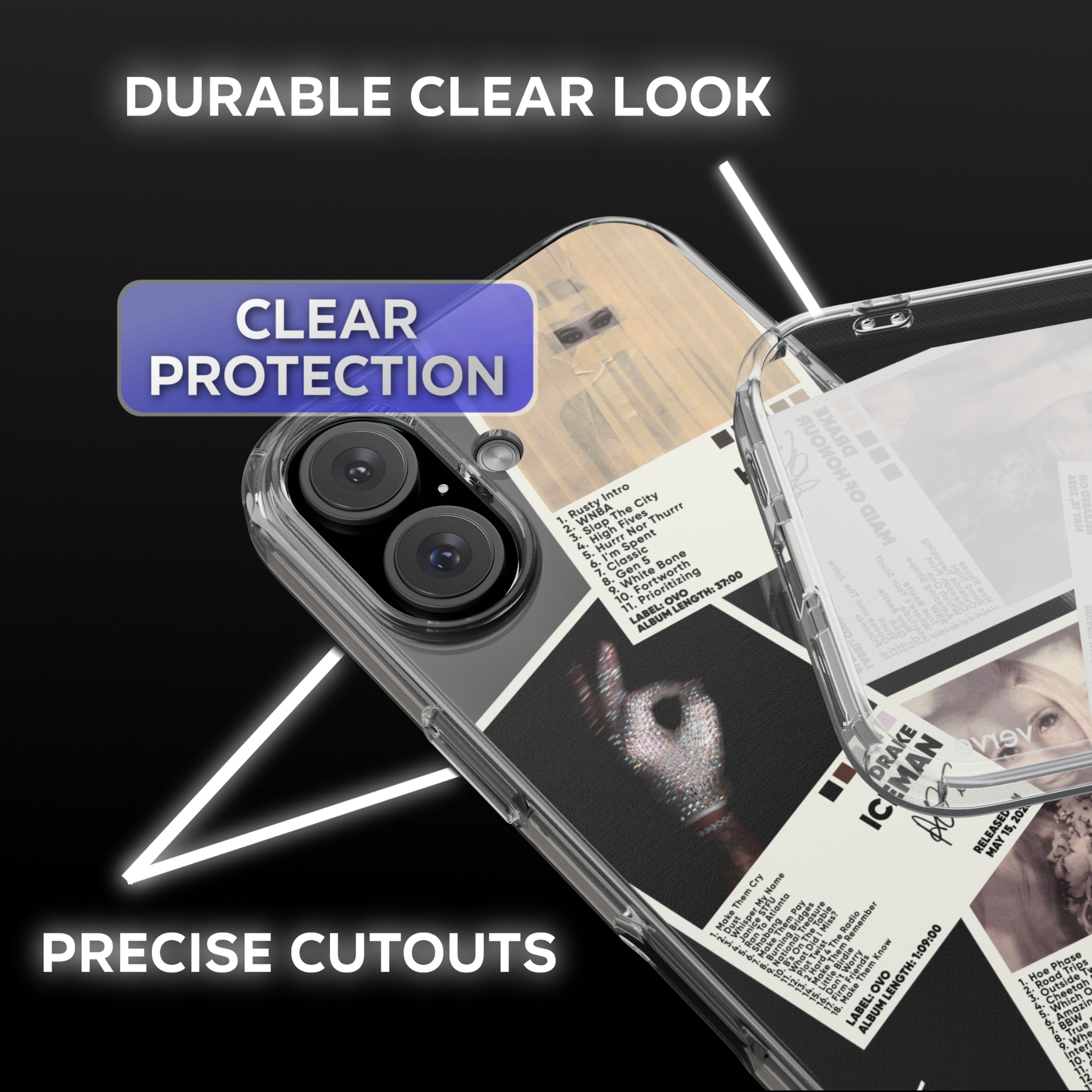 ICEMAN Drake Album Covers Clear Phone Case