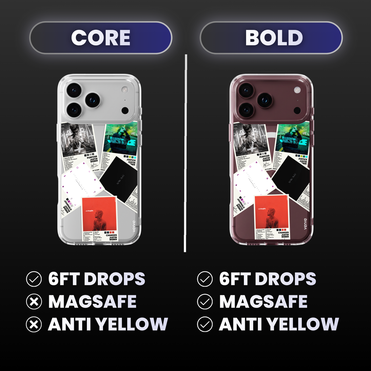 Justin Bieber Albums Clear Phone Case