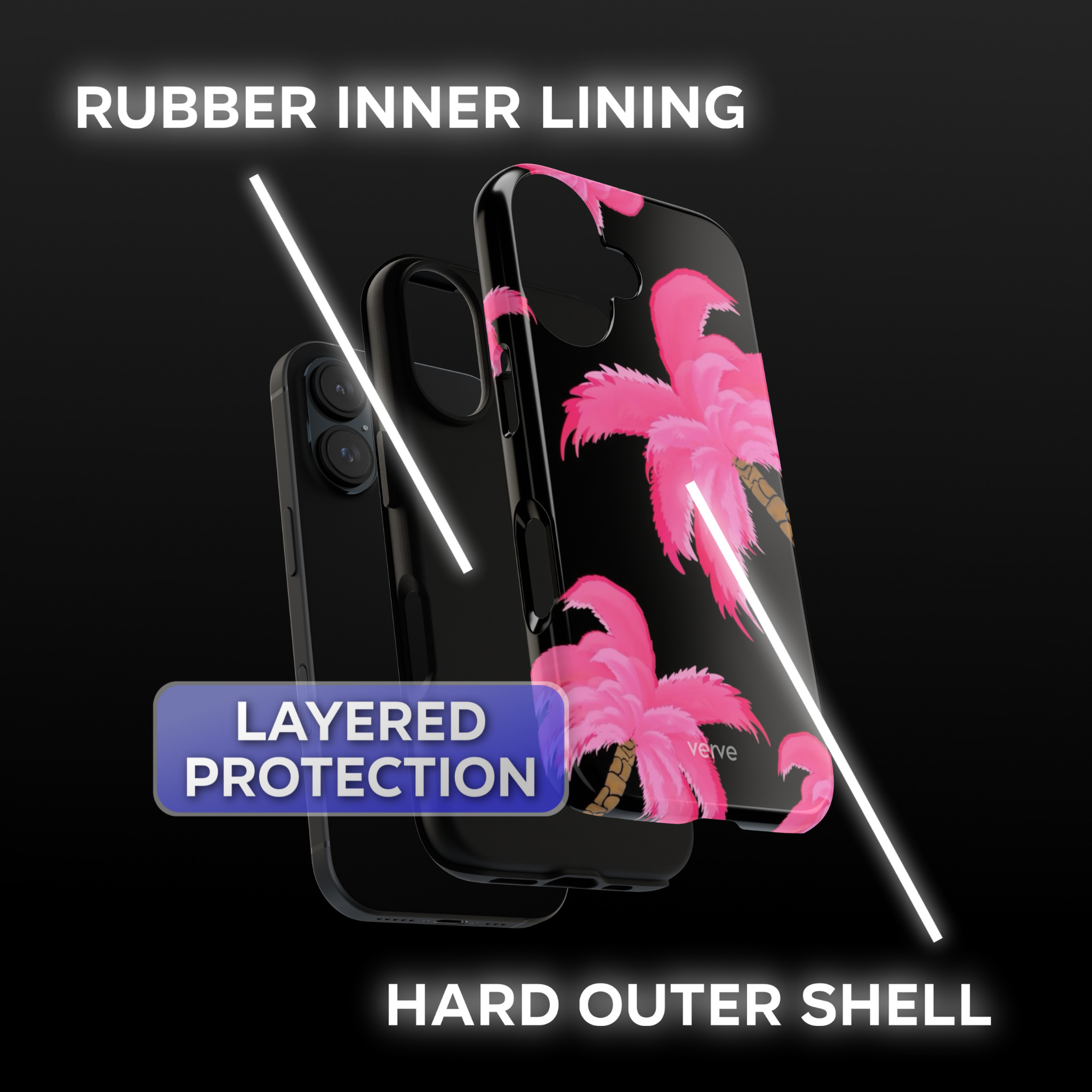 Bright Pink Palms Phone Case