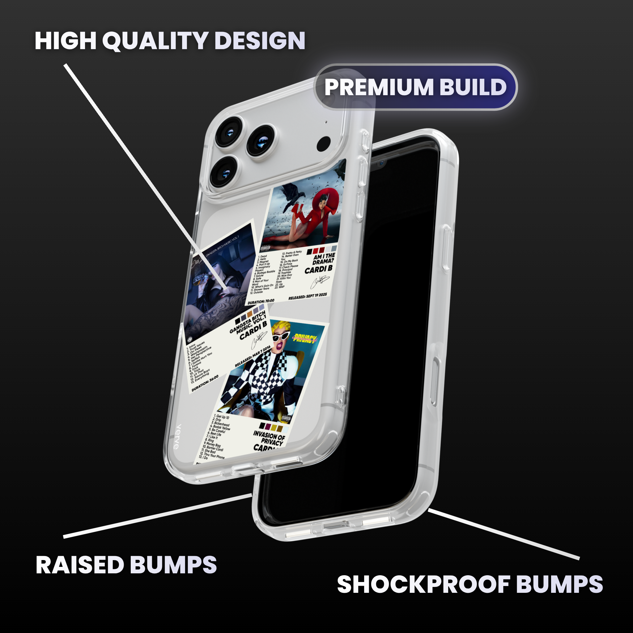Cardi B Album Covers Clear Phone Case