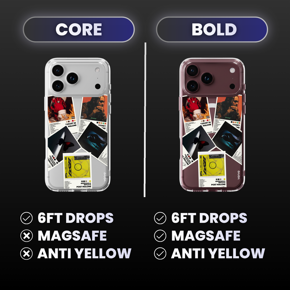 Post Malone Album Covers Clear Phone Case