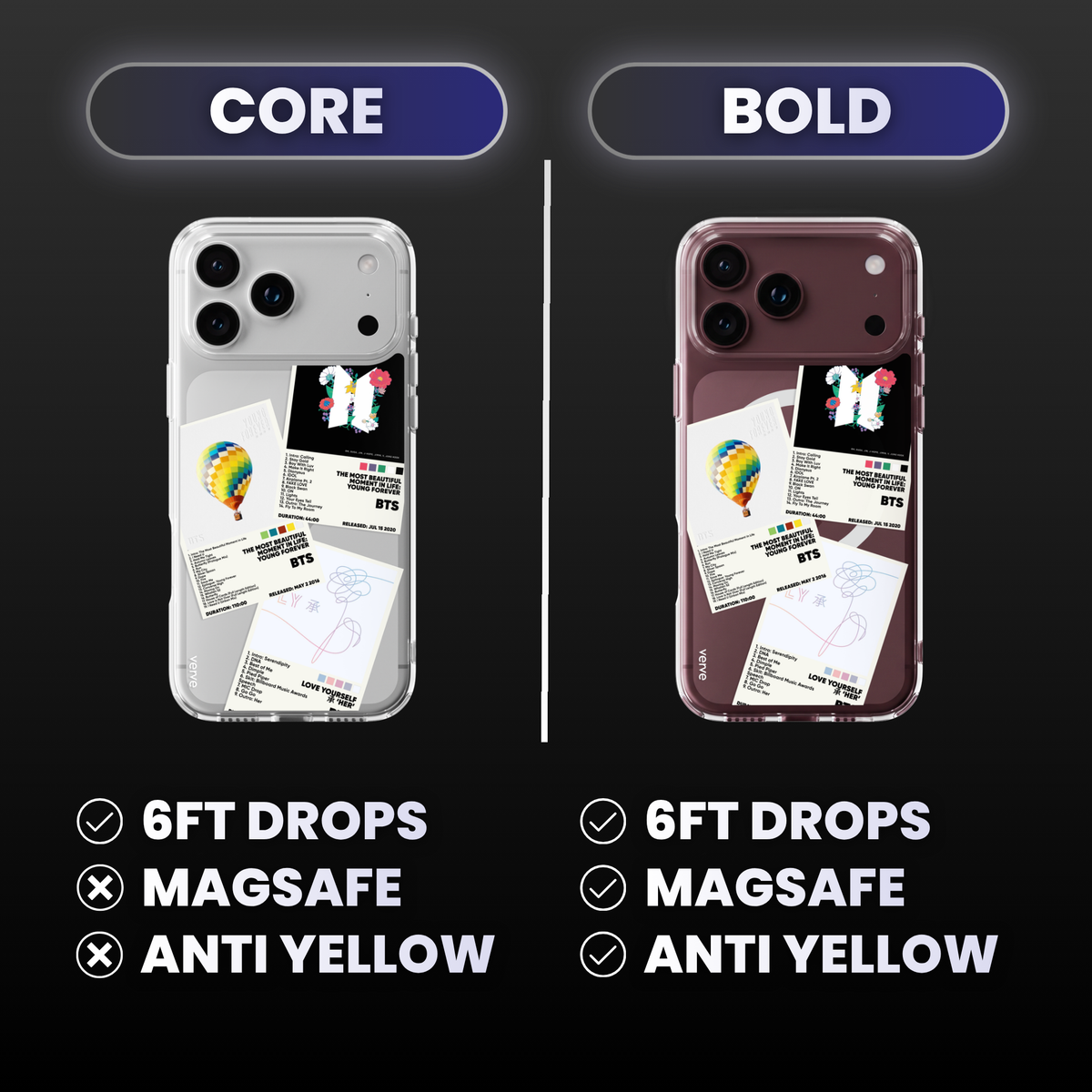 BTS Album Covers Clear Phone Case