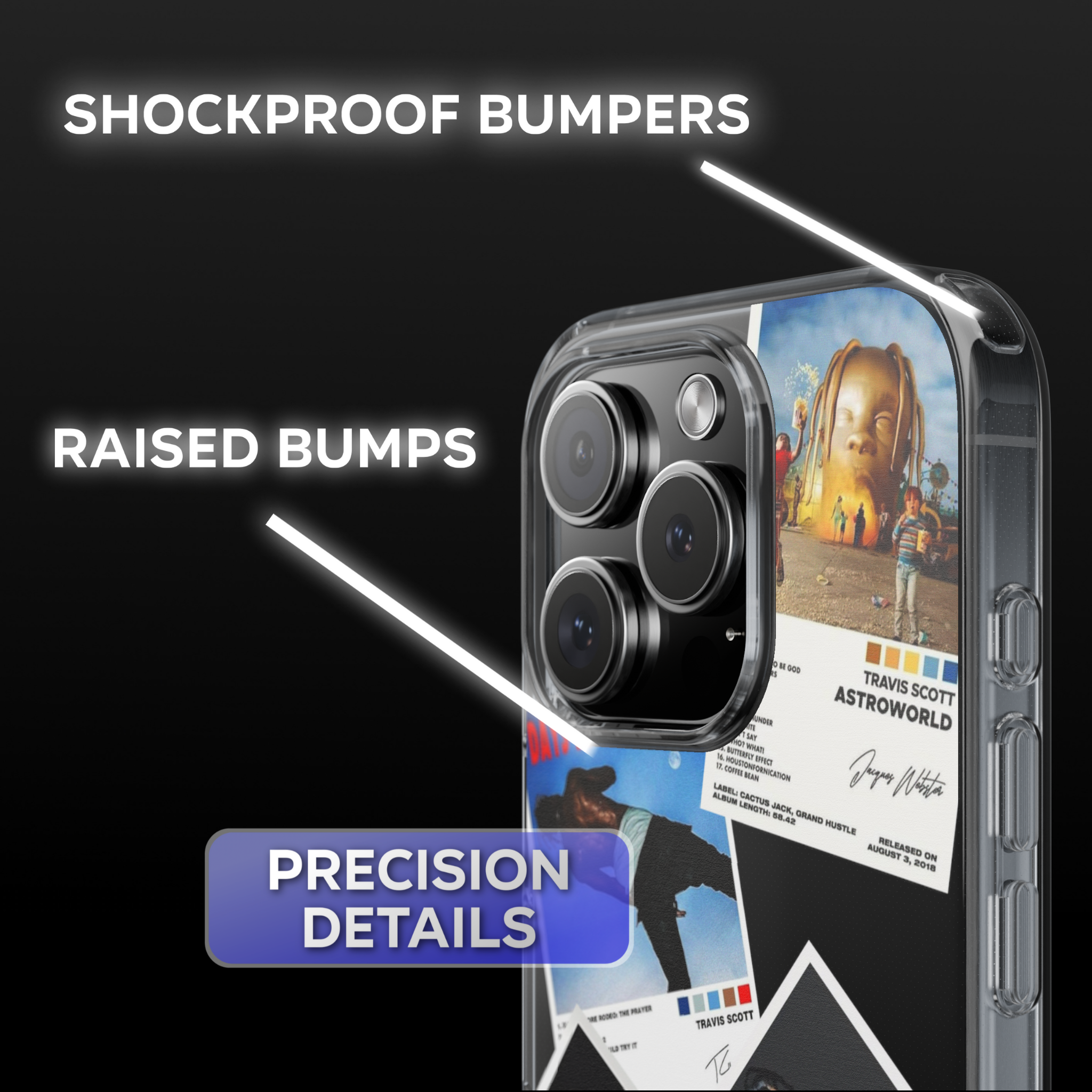 Travis Scott Albums Clear Phone Case